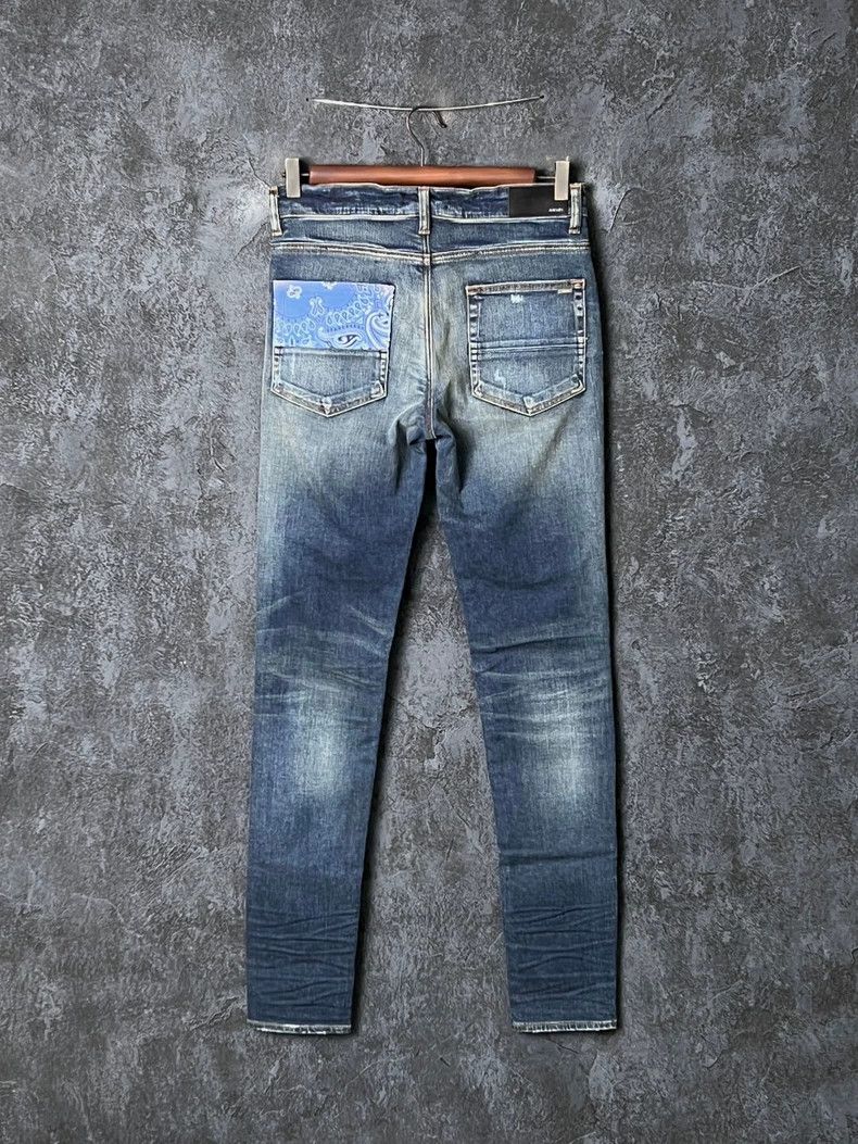 Amiri Amiri Blue patchwork jeans Size US 32 / EU 48 - 2 Thumbnail