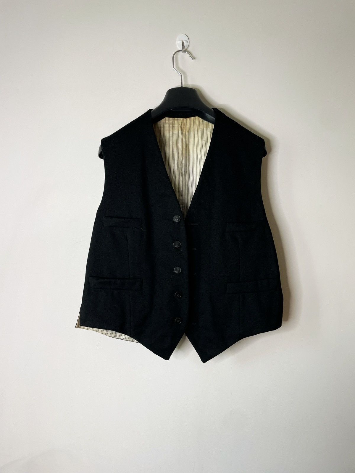 Vintage Antique Black Edwardian Waistcoat Tailored Fit Waistcoat Size US S / EU 44-46 / 1 - 1 Thumbnail
