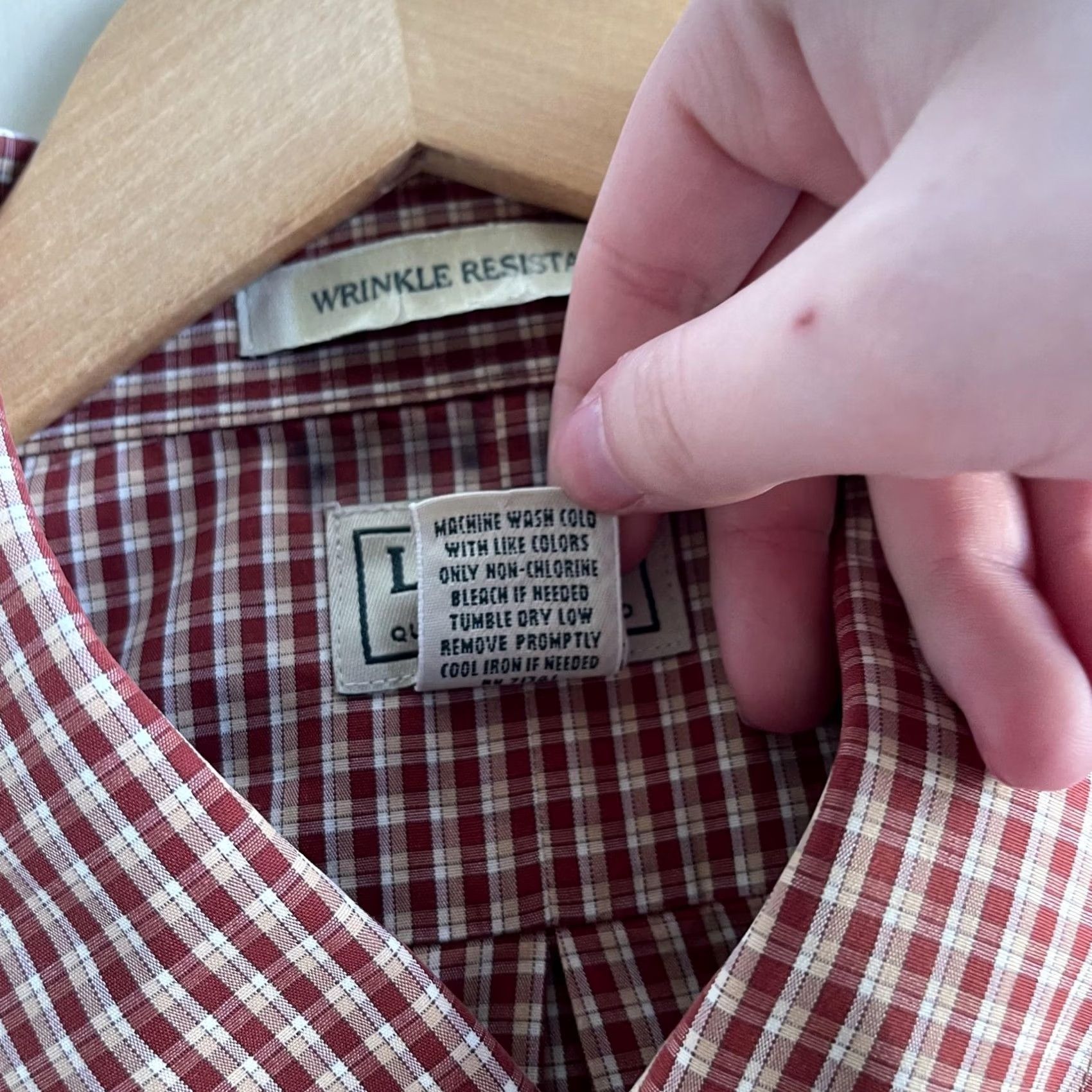 Vintage L.L. Bean Shirt Mens XL Red Check Long Sleeve Button Down Wrinkle Resistant Size US XL / EU 56 / 4 - 4 Thumbnail