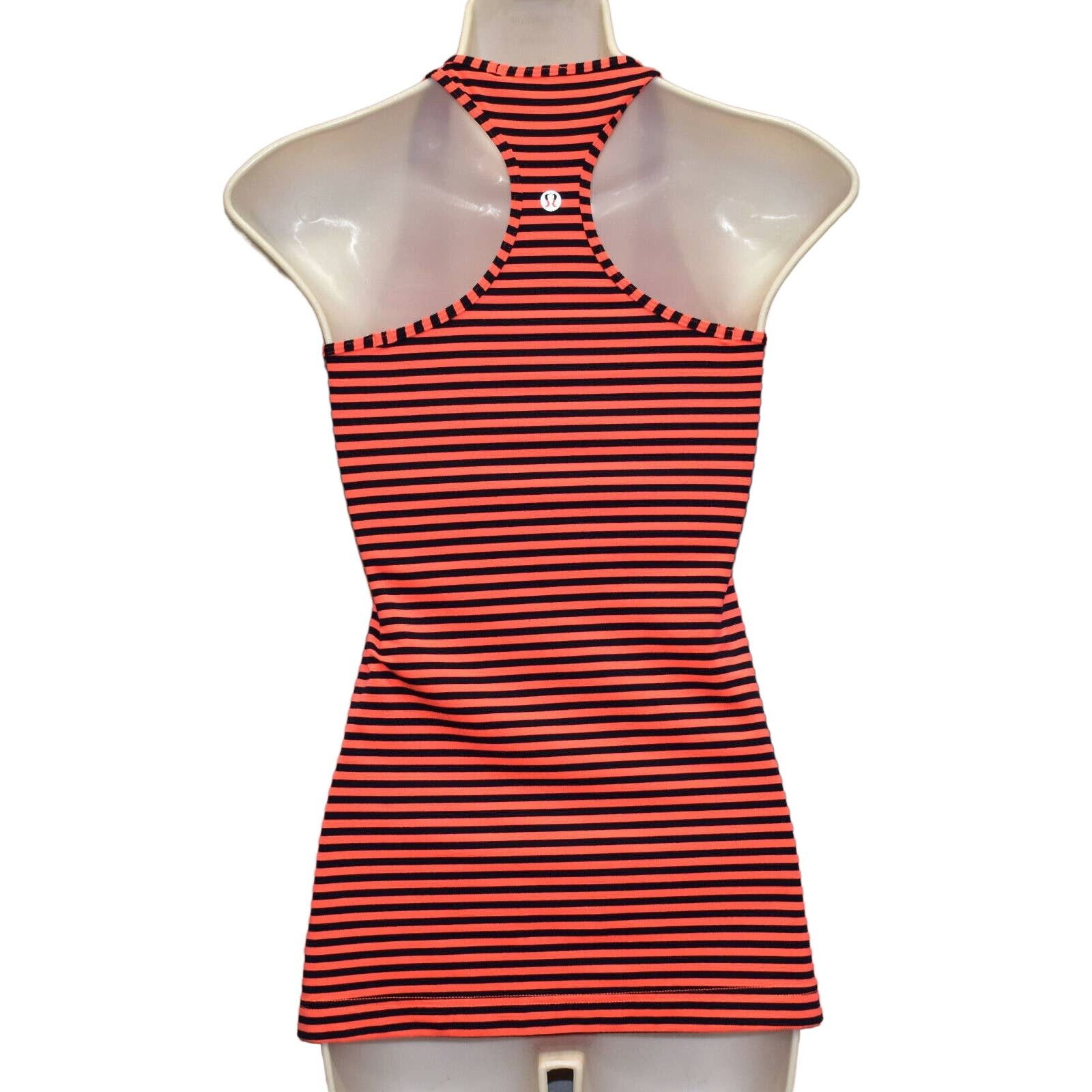 Lululemon LULULEMON Cool Racerback Classic Stripe Flare Inkwell Tank 2 Size XS / US 0-2 / IT 36-38 - 5 Thumbnail