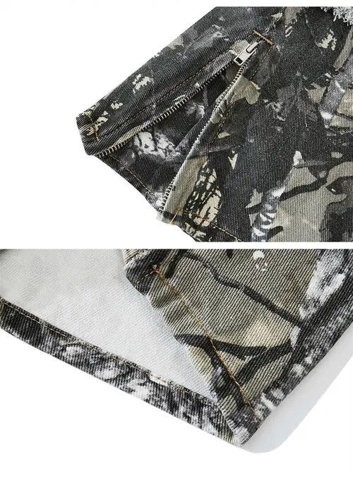 Japanese Brand Rumiko x Iriki Camouflage Baggy Flare Jeans Cargo Size US 28 / EU 44 - 4 Thumbnail