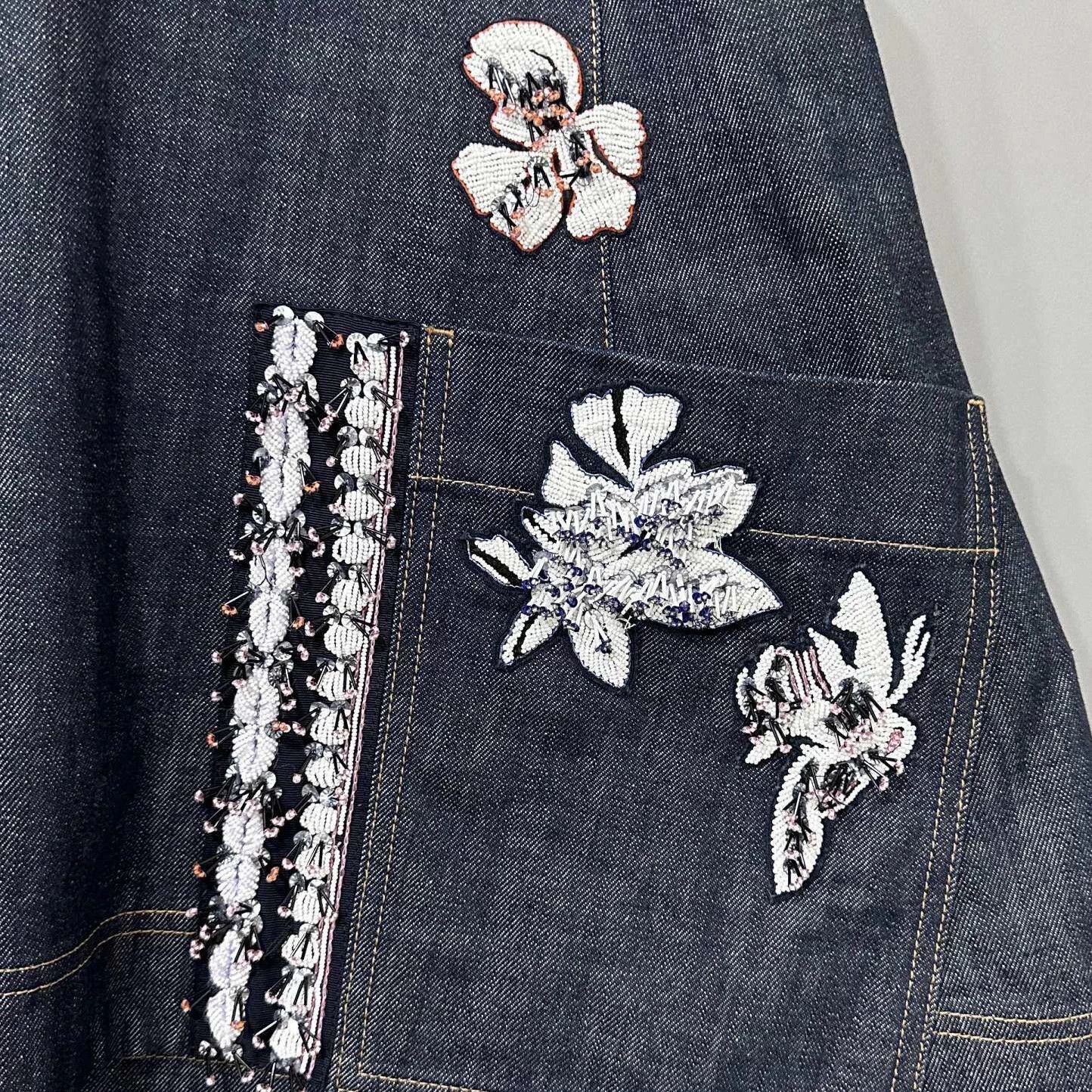 Dior Dior Haute Couture beaded denim dress 36 Size XS / US 0-2 / IT 36-38 - 4 Thumbnail