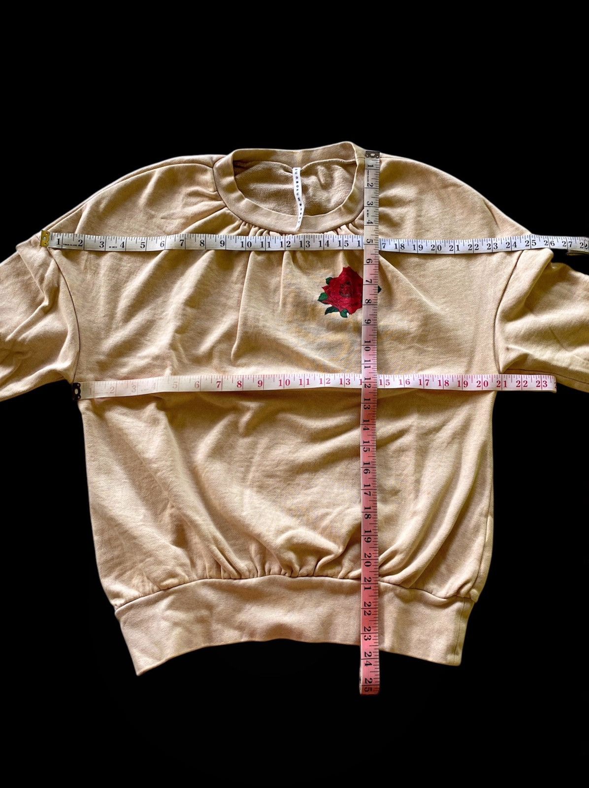 Issey Miyake × Sunao Kuwahara Vintage SunaoKuwahara Rose Printed Tan Sweatshirt Size M / US 6-8 / IT 42-44 - 4 Thumbnail