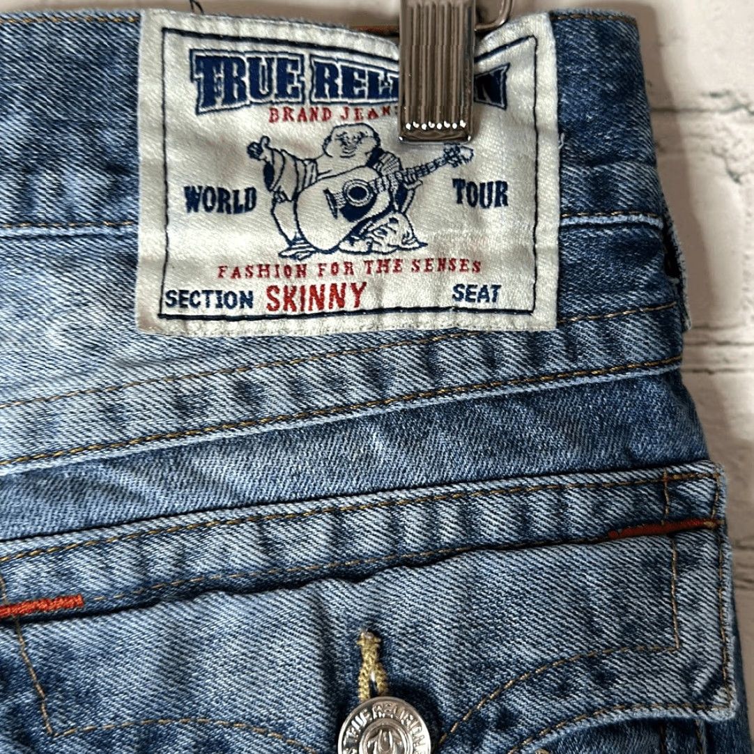 True Religion VINTAGE? Actually not vintage. Title: True Religion World Tour Skinny Jeans Men 29 Blue Acid Wash Distressed 33 Inseam Size US 29 - 7 Thumbnail