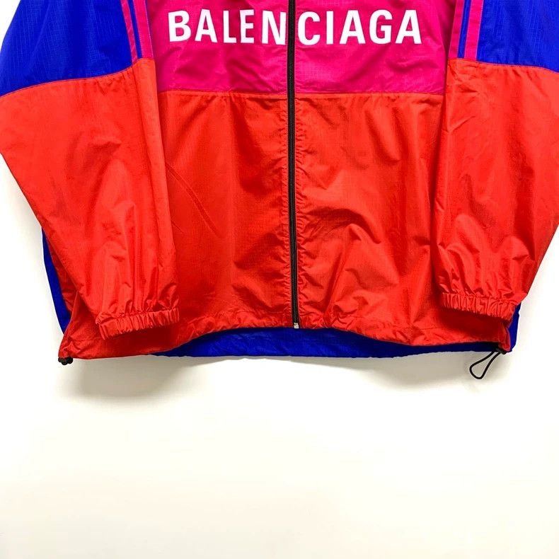 Balenciaga Balenciaga size 36 Red and Blue Large Logo Windbreaker Size S / US 4 / IT 40 - 4 Thumbnail