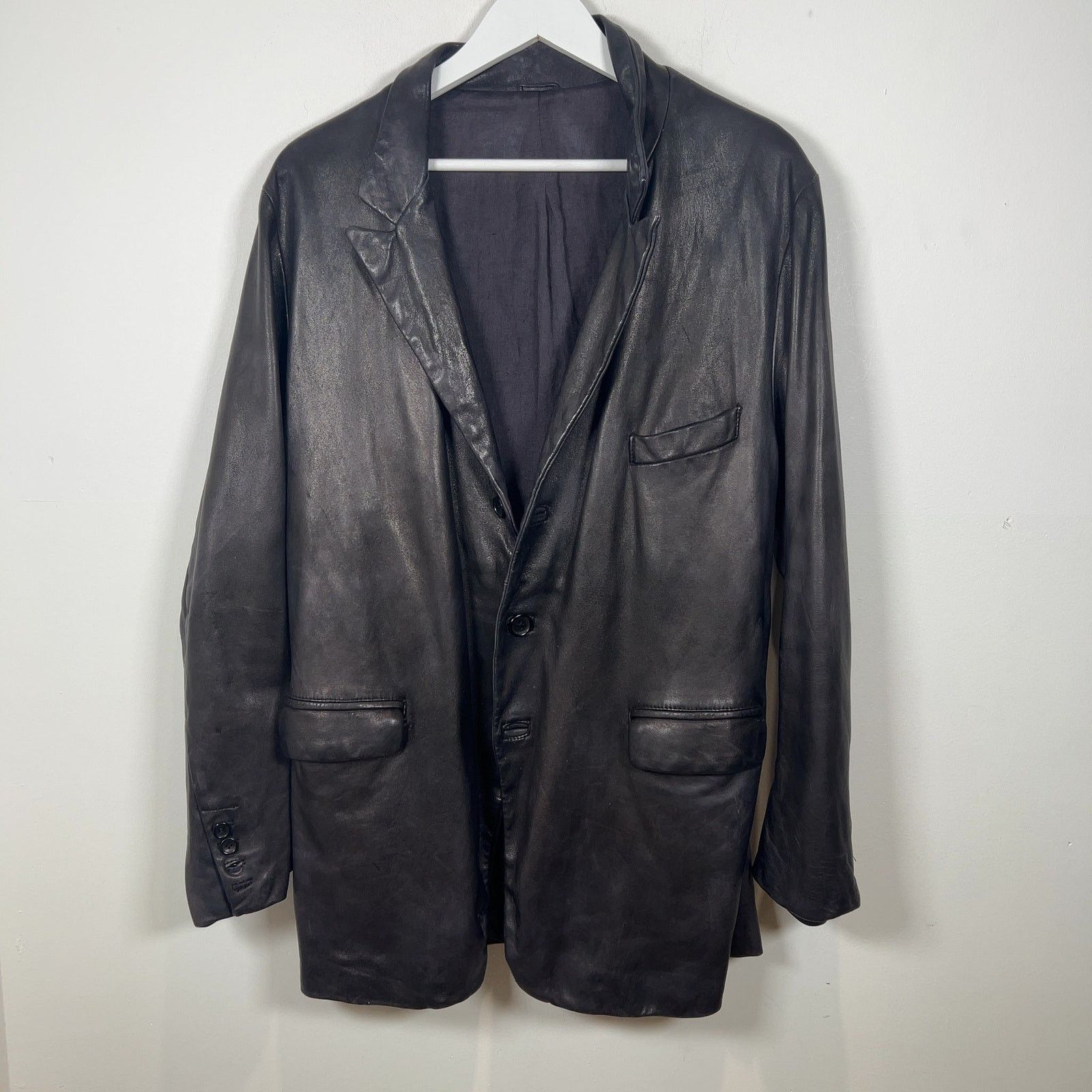 Giorgio Brato Giorgio Brato Leather Blazer Size 40S - 1 Thumbnail