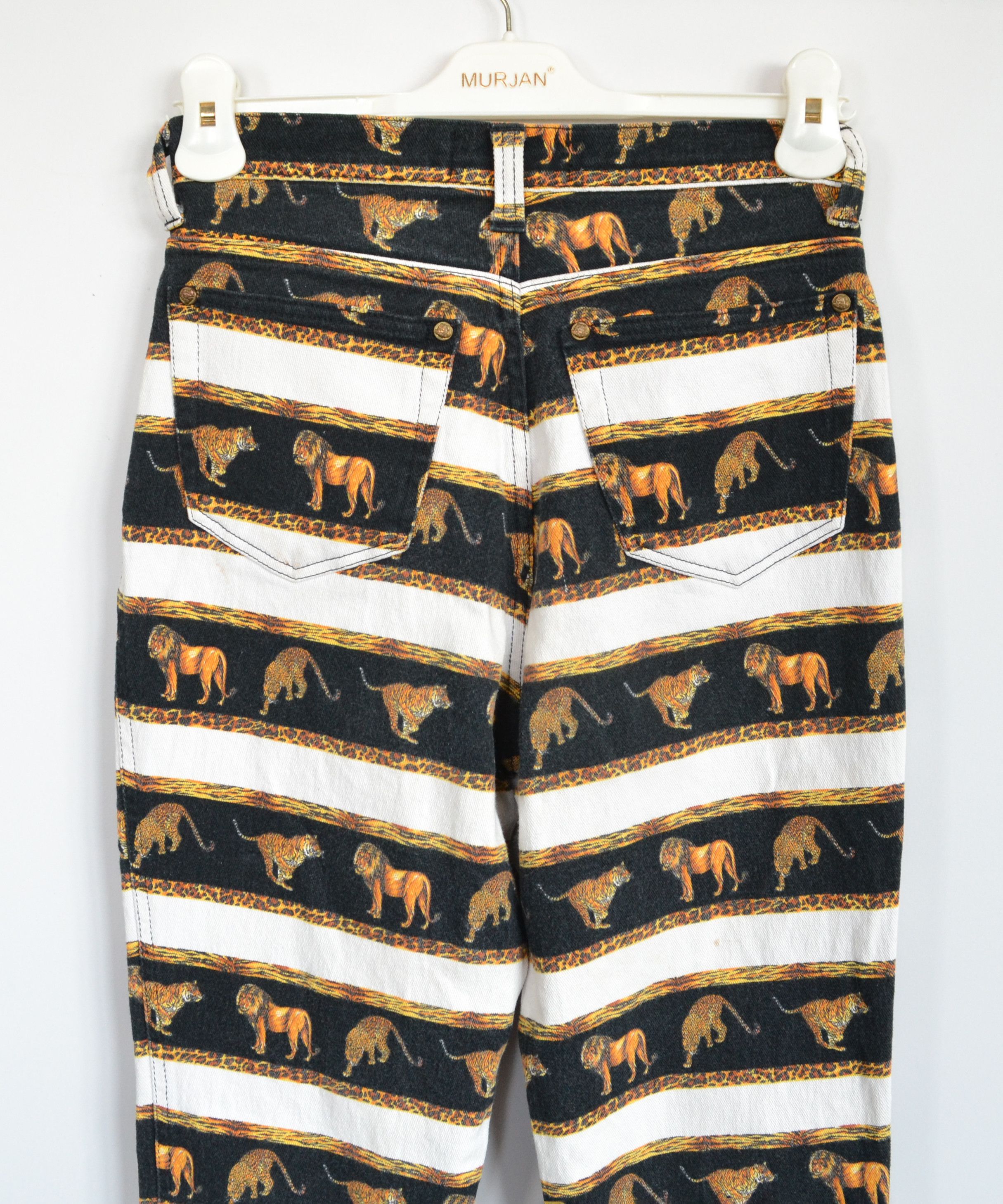 Versace Jeans Couture VERSACE Jeans Pants Printed Tiger Lion Denim Vintage 90s Size 30" / US 8 / IT 44 - 7 Thumbnail
