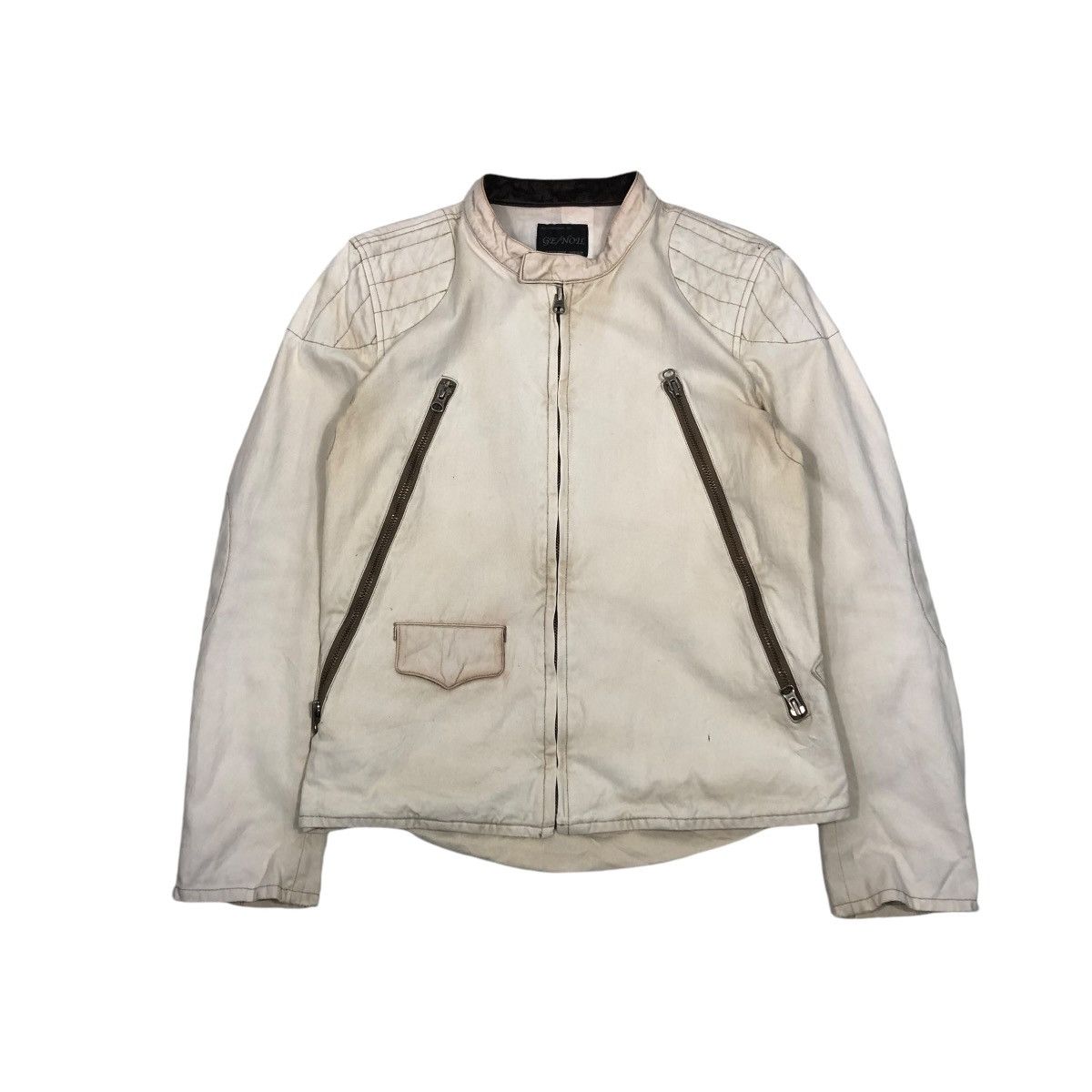 Japanese Brand 🔥CROPPED BIKER LEATHER JACKET COWHIDE GE/NOIL GENUINE WEAR Size US L / EU 52-54 / 3 - 1 Thumbnail