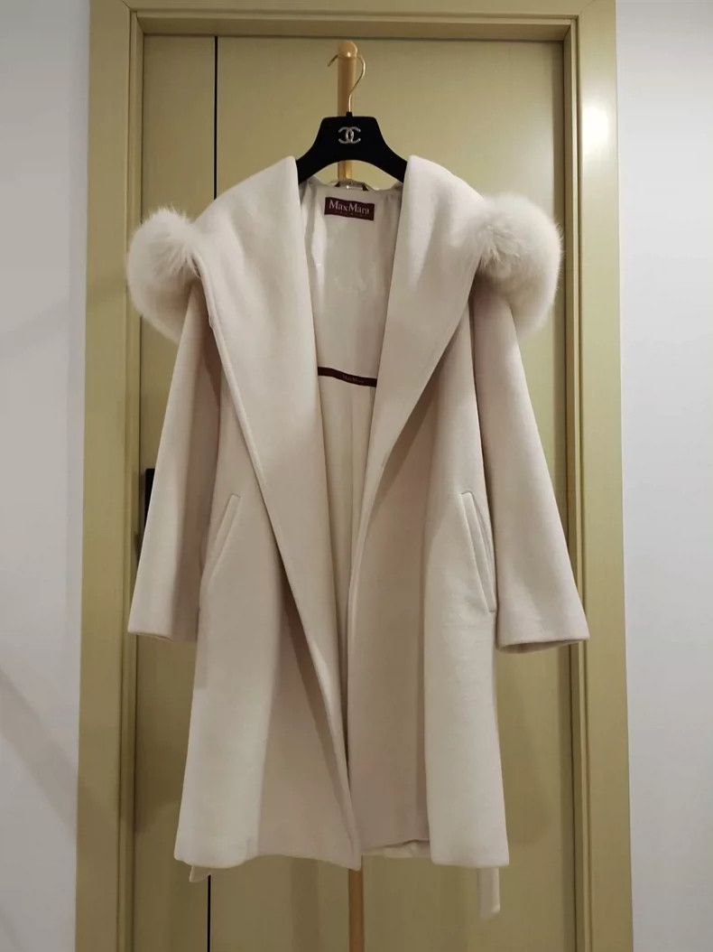 Max Mara MaxMara Wool Fox Fur Collar Coat -dmc Size US M / EU 48-50 / 2 - 1 Thumbnail