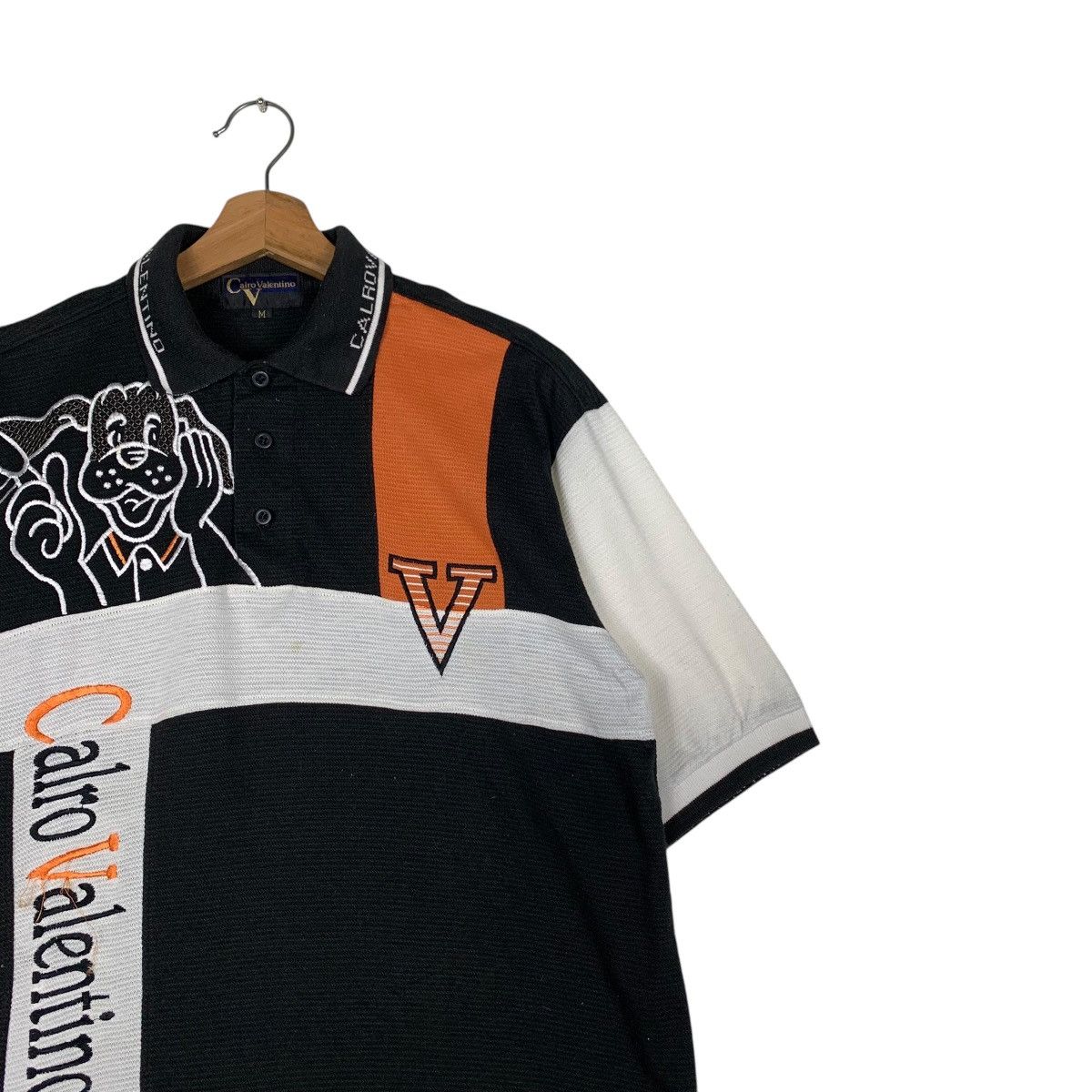 Valentino CALRO VALENTINO Embroidery Big Logo Polo Shirt #1430-C65 Size US M / EU 48-50 / 2 - 5 Thumbnail