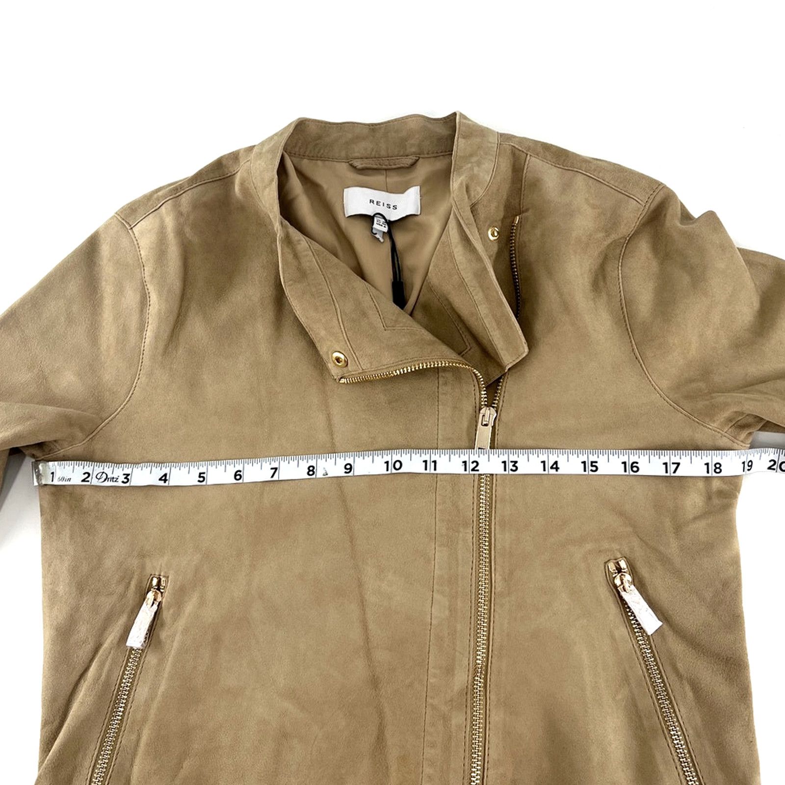 Reiss Reiss Women's Madeline Suede Biker Jacket 6 Size M / US 6-8 / IT 42-44 - 5 Thumbnail