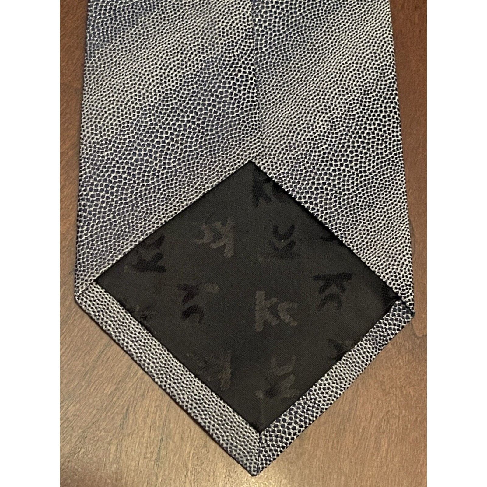 Kenneth Cole Kenneth Cole New York Blue Gray 100% Silk Made In Usa Size ONE SIZE - 2 Thumbnail