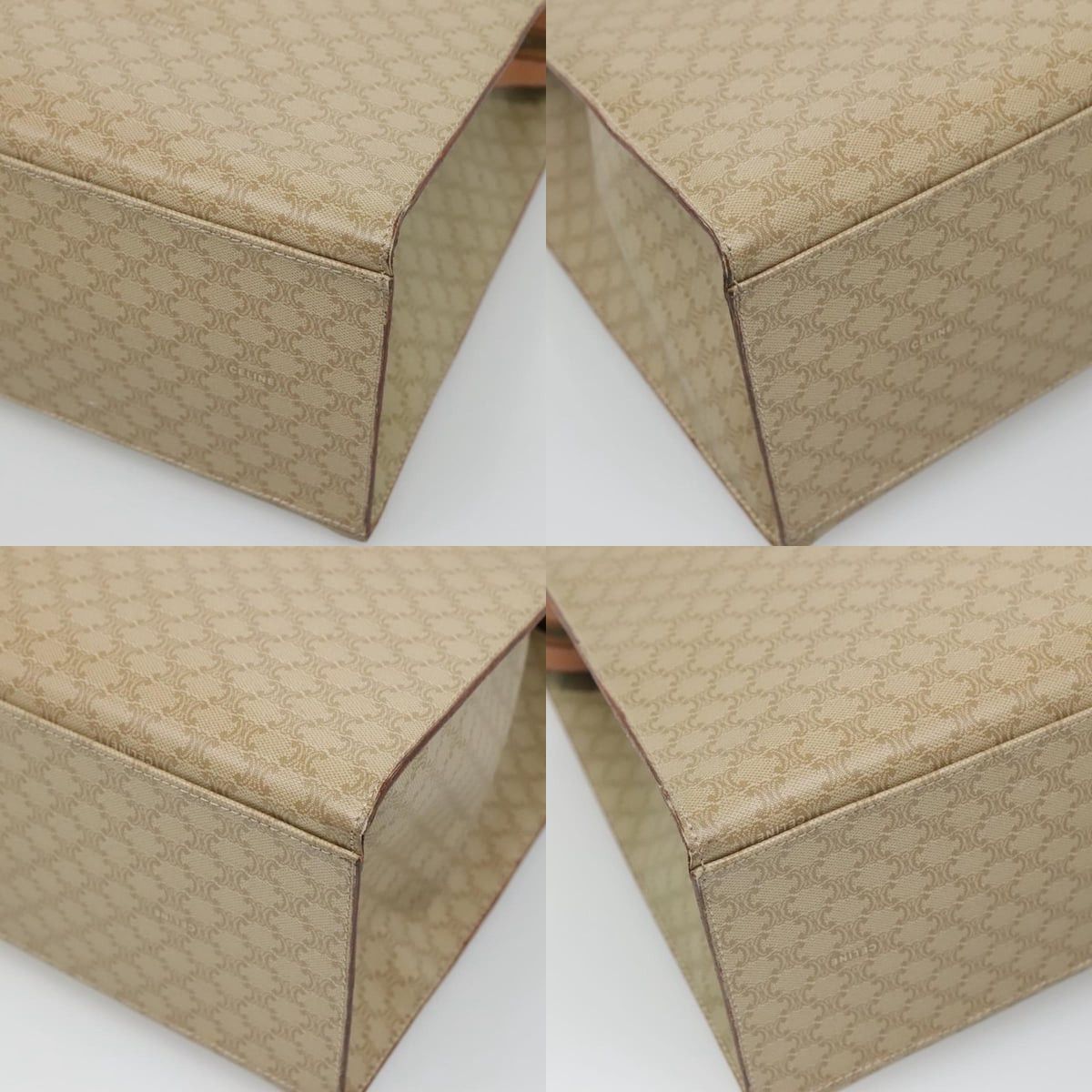 Celine CELINE Macadam Canvas Tote Bag Pvc Beige Gold Size ONE SIZE - 10 Thumbnail