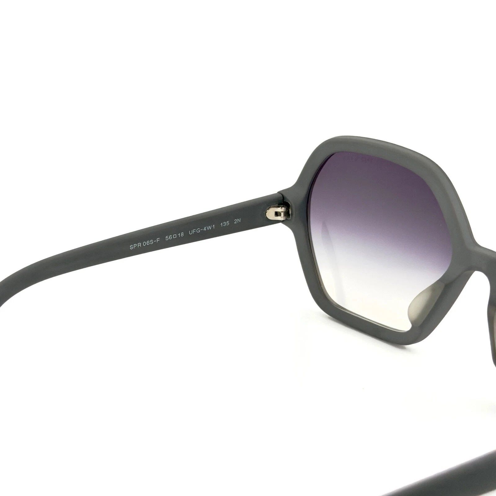 Prada PRADA 06S PR06SS SOFT POP Geometric Sunglasses Matte Gray Size ONE SIZE - 6 Thumbnail