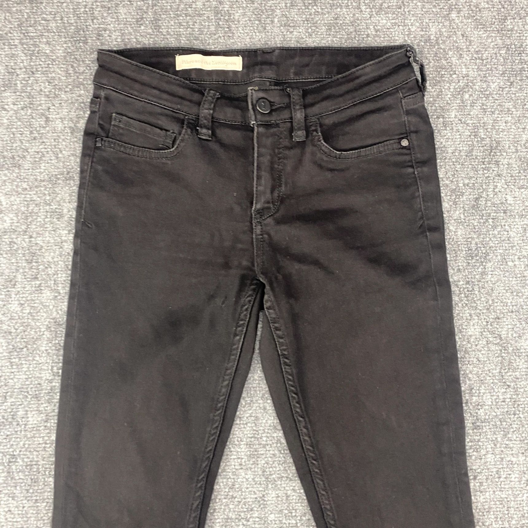 Vintage VINTAGE Pilcro and the Letterpress Jeans Womens 29 Black Skinny Ankle Side Slit Stretch Size 29" - 3 Thumbnail