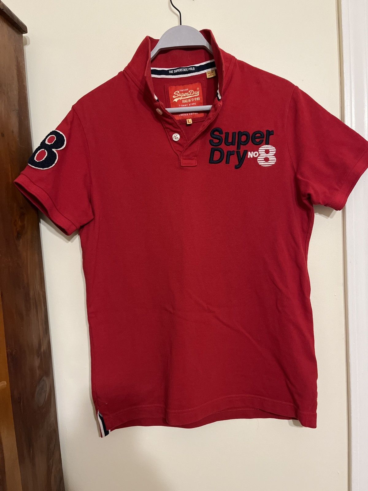 Superdry Rare Red Super Dry no 8 in Lg Size US L / EU 52-54 / 3 - 1 Thumbnail