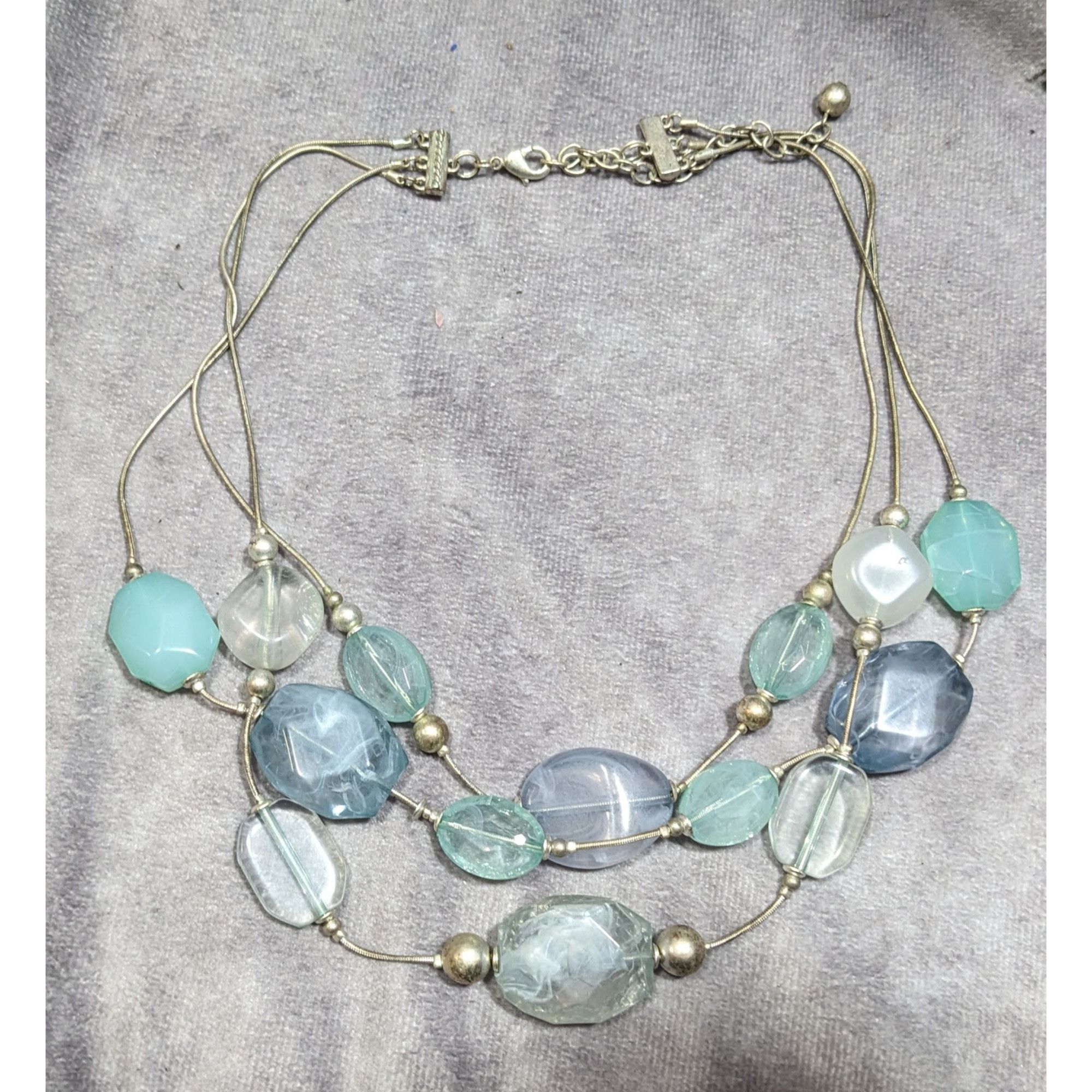 Other Whimsical Medmaidcore Blue And Silver Tone Layered Necklace Size ONE SIZE - 6 Thumbnail