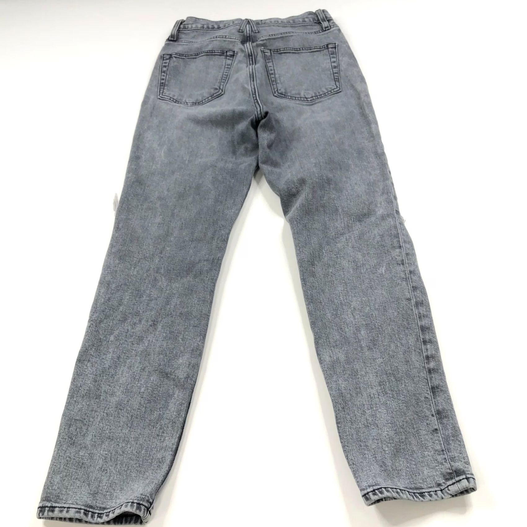 SLVRLAKE SLVRLAKE Jeans High Rise Beatnik Ankle 26 Gray Distressed 5-Pocket Cotton Elastane Women's Sized 26 Inseam 26 Size 42" / US 20 - 2 Thumbnail