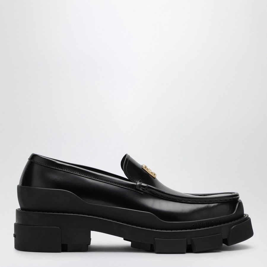 Givenchy o1d2blof0824 Leather Loafer Logo in Black Size US 6 / IT 36 - 2 Thumbnail