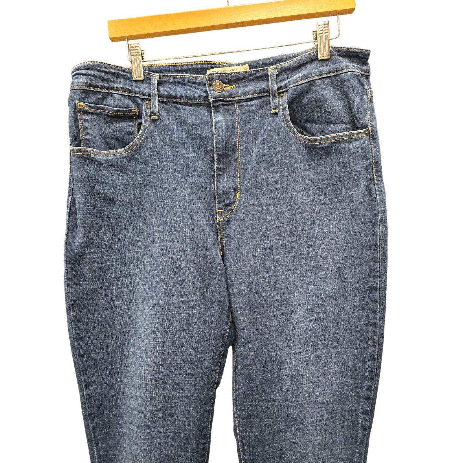 Levi's Levis 721 High Rise Skinny Jeans, Women's Size 33 Size 33" - 3 Thumbnail