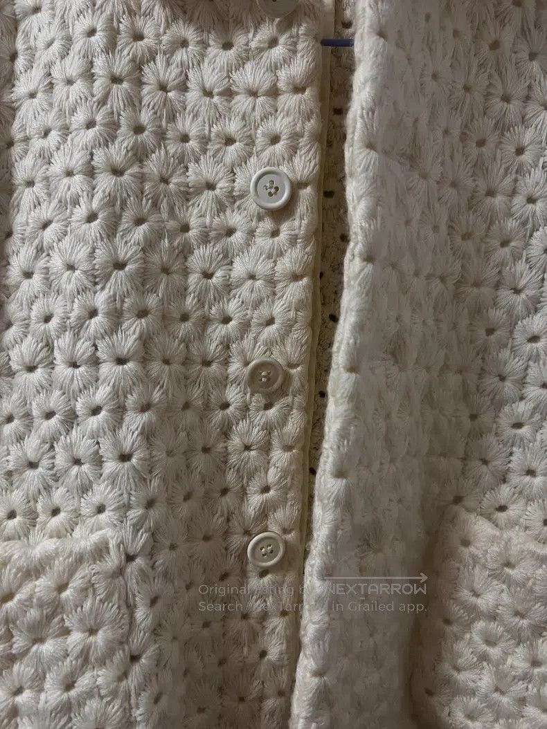 Comme des Garcons Comme des Garcons Heavy Duty 3D Mini Flower Ivory Full Woo Size S / US 4 / IT 40 - 7 Thumbnail