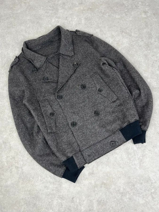 Kris Van Assche Kris Van Assche Grey Wool Double-Breasted Jacket Size US M / EU 48-50 / 2 - 4 Thumbnail