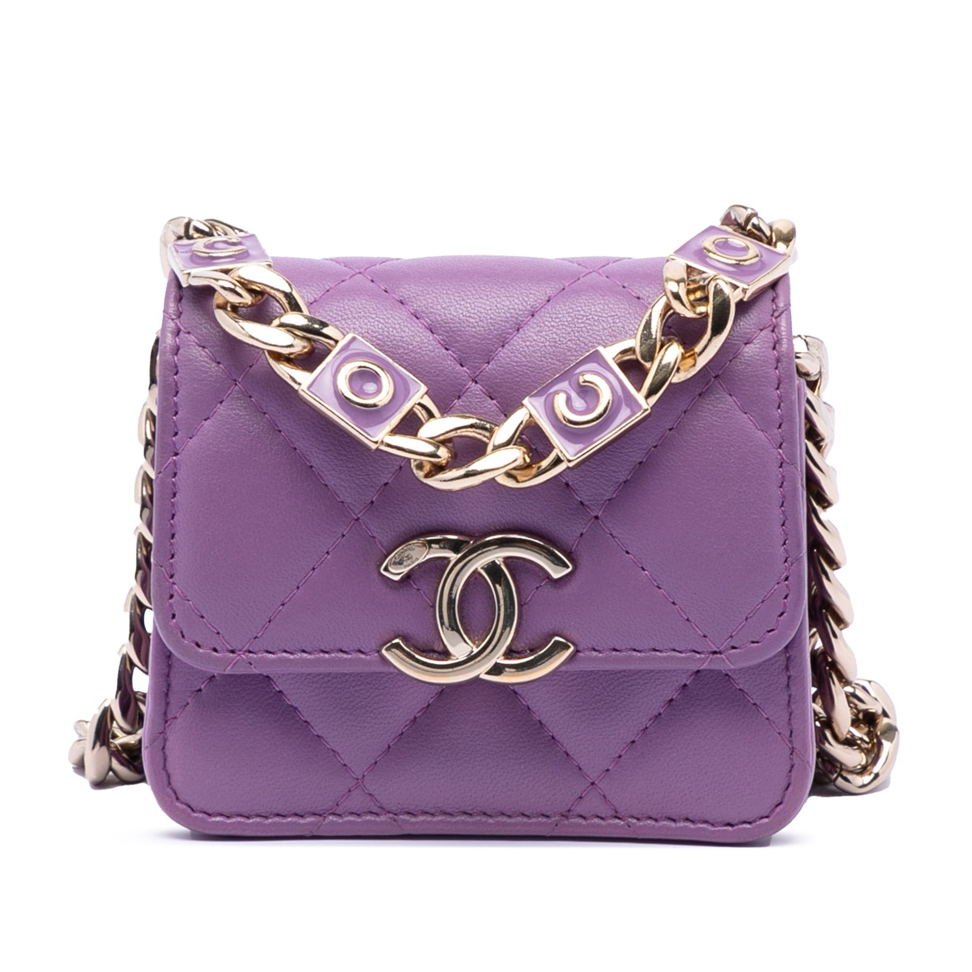 Chanel CC Quilted Lambskin Coco Card Holder on Chain Size ONE SIZE - 1 Thumbnail