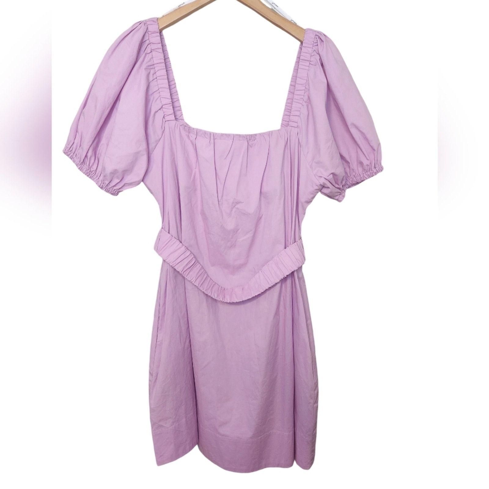 MINKPINK NWT MinkPink Dita Mini Puff Shoulder Dress Large Lavender Size L / US 10 / IT 46 - 6 Thumbnail