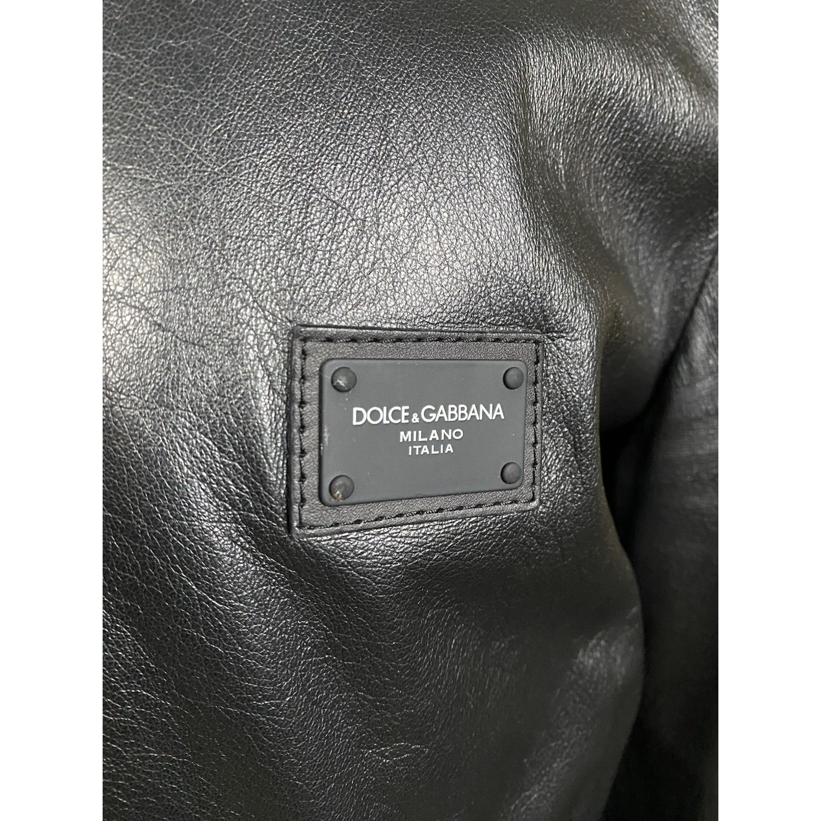 Dolce & Gabbana MINT! Dolce&Gabbana Men's Black Leather Bomber Jacket Size 5 Size US L / EU 52-54 / 3 - 8 Thumbnail