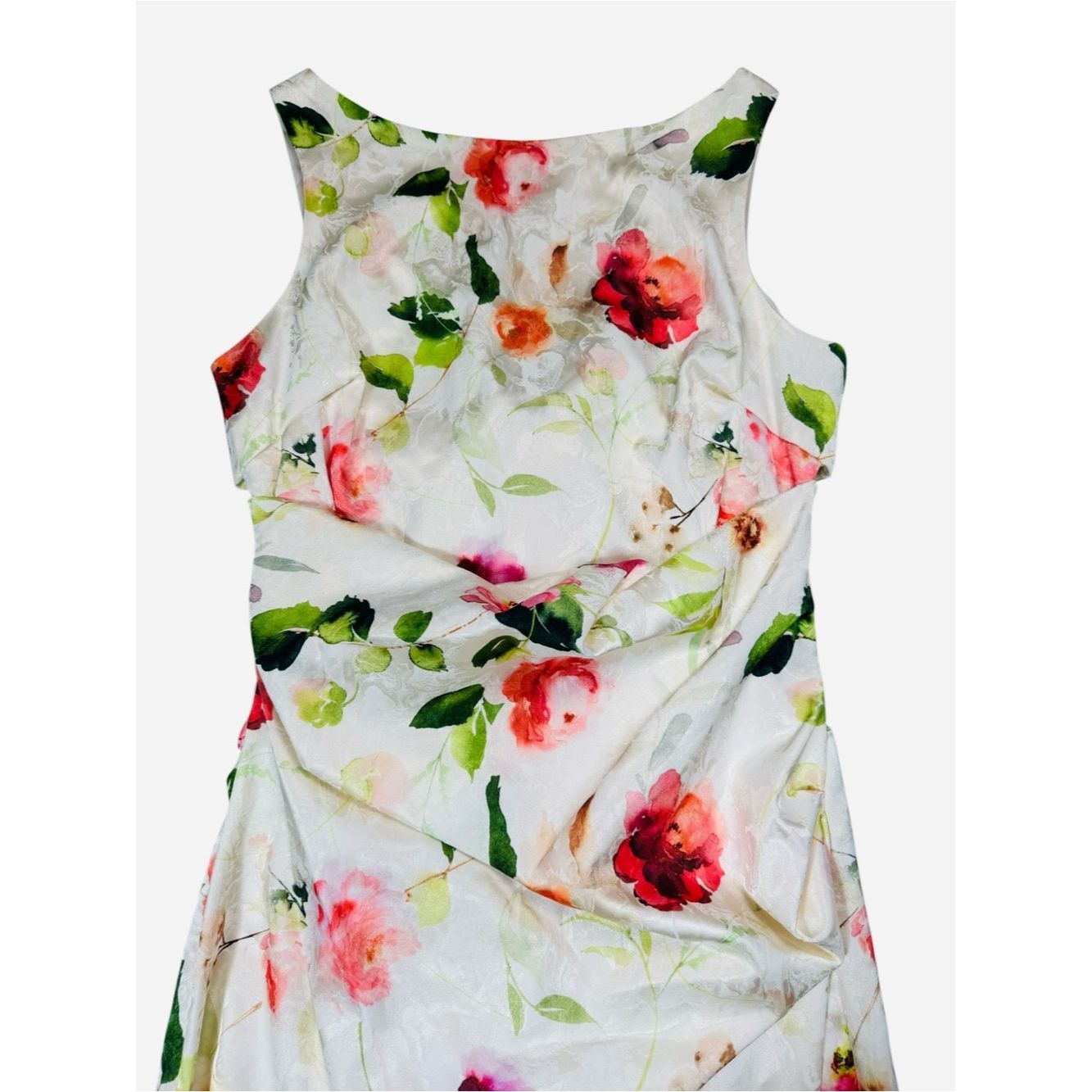 Elia Maurizi NWT New $168 Eliza J Jacquard Boat Neck Floral Sheath Midi Size M / US 6-8 / IT 42-44 - 4 Thumbnail