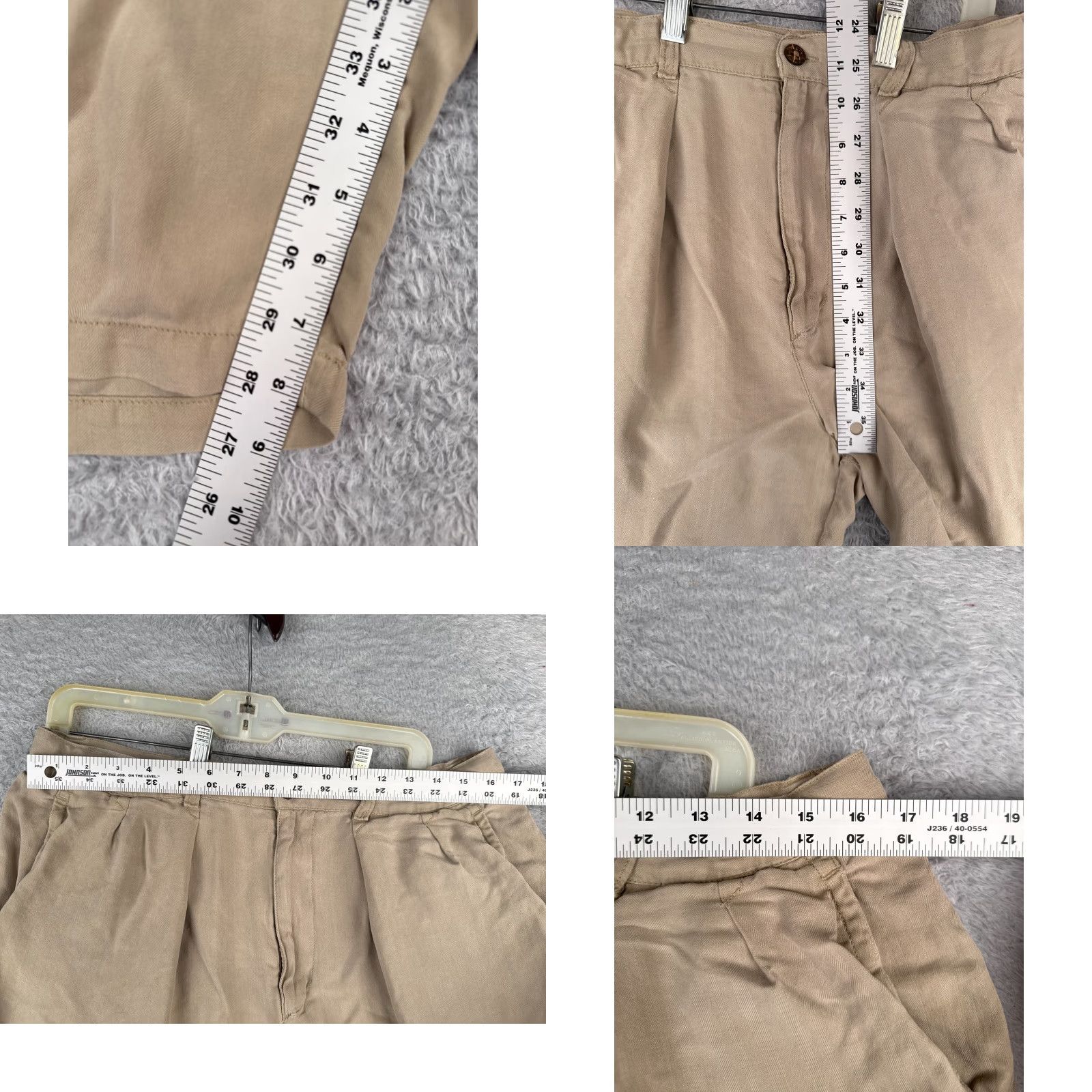 Tommy Bahama Tommy Bahama Shorts Men Beige Bermuda 36 Silk Pleated Beach Vacation 36x9 Pockets Logo Relaxed Fit Size US 36 / EU 52 - 8 Thumbnail