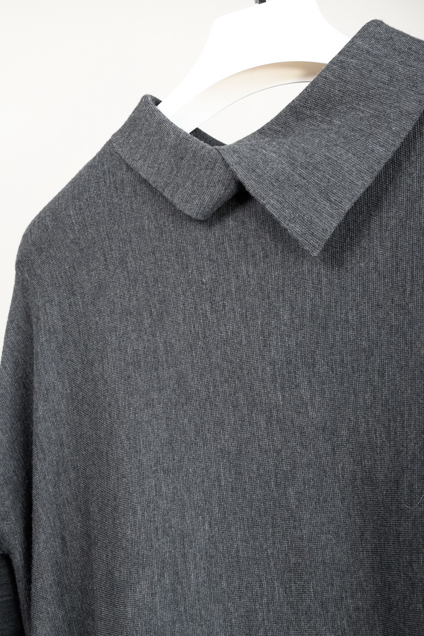 DOROTHEE SCHUMACHER Dorothee Schumacher Grey Wool-Blend Jeweled-Hem Sweater Size L / US 10 / IT 46 - 6 Thumbnail
