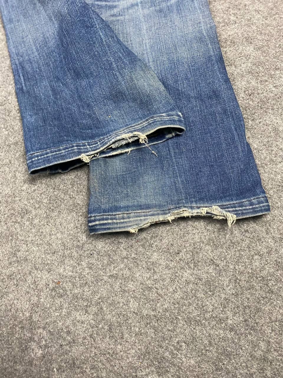 levis 527 bootcut flare distressed denim