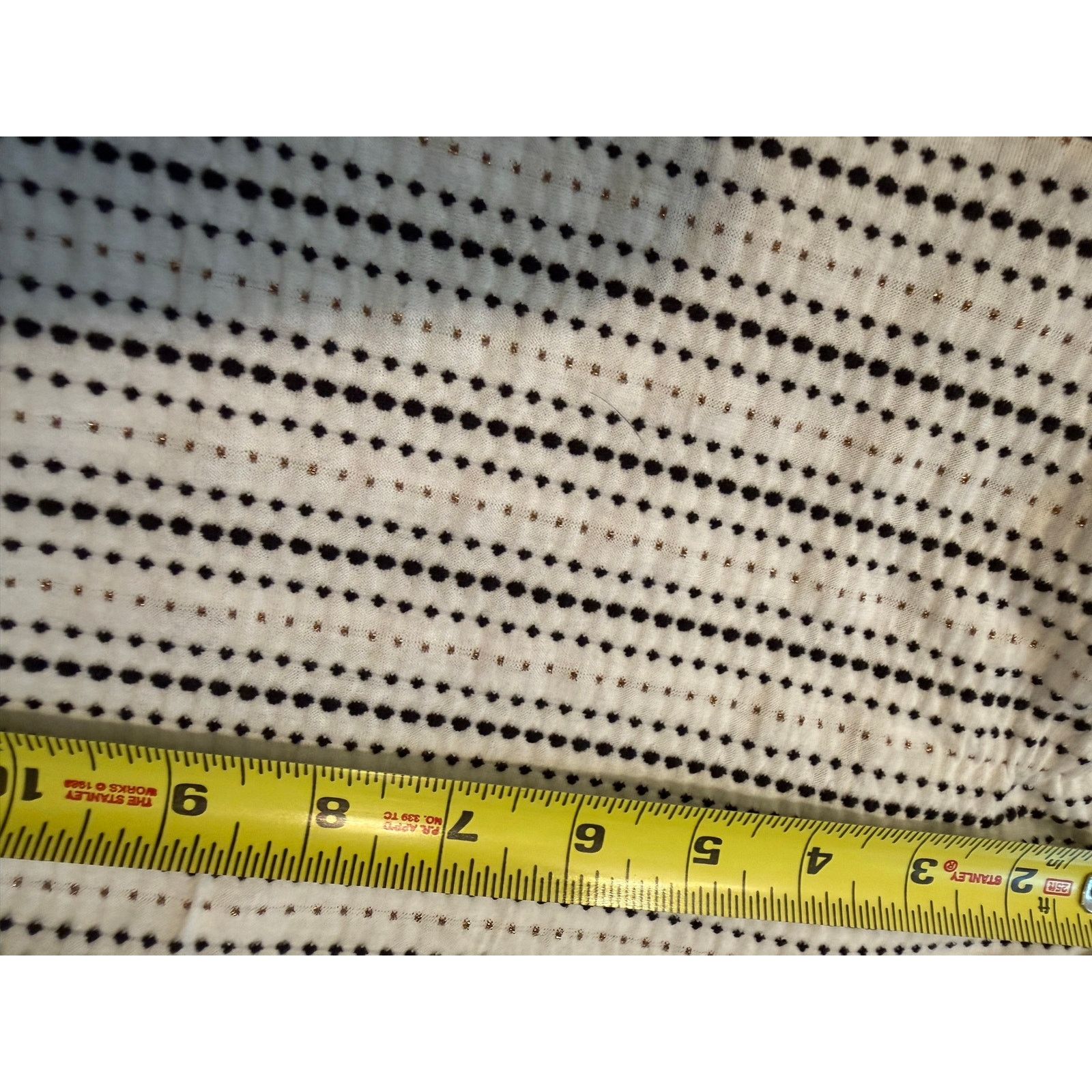 Loft LOFT NWT White/Black/Gold Dot Stripe Knit Dress Medium, $70 Size M / US 6-8 / IT 42-44 - 2 Thumbnail