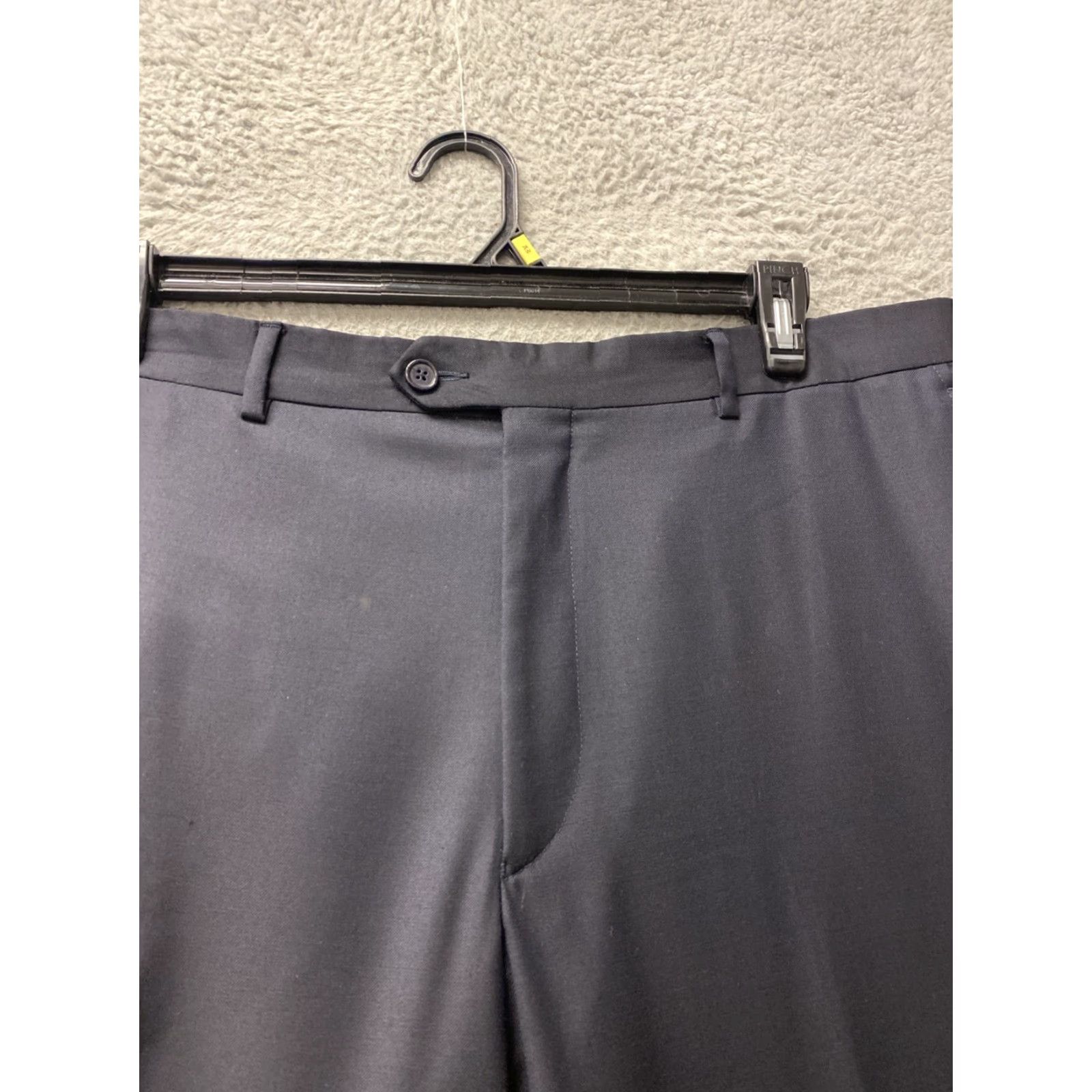 Vintage Santorelli Roma Pants Mens 40x32 Dress Pants Wool Dark Navy Italy 164-32 Size US 40 / EU 56 - 2 Thumbnail