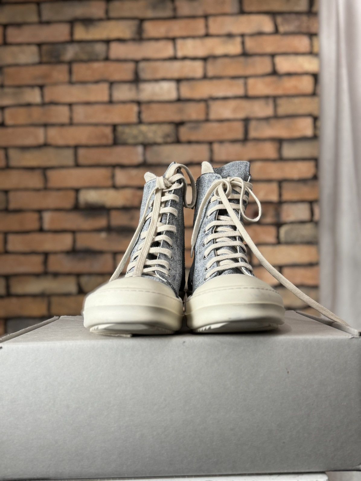 Rick Owens Drkshdw RAMONES NEW SELF EDGE FOIL 13OZ DENIM Size US 9 / EU 42 - 2 Thumbnail