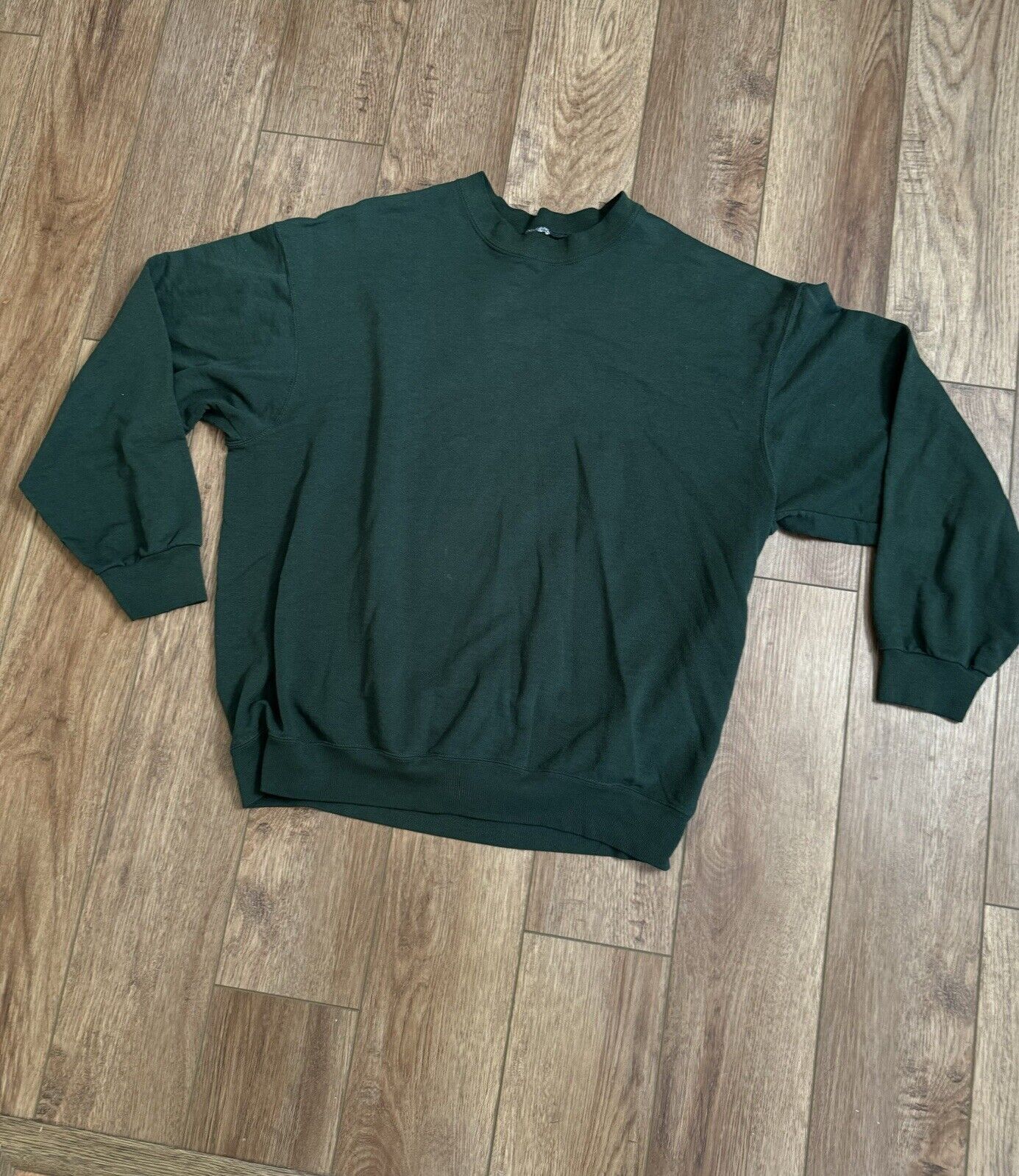 Vintage Vintage Blank Dark Green Crewneck Sweater Size US L / EU 52-54 / 3 - 1 Thumbnail