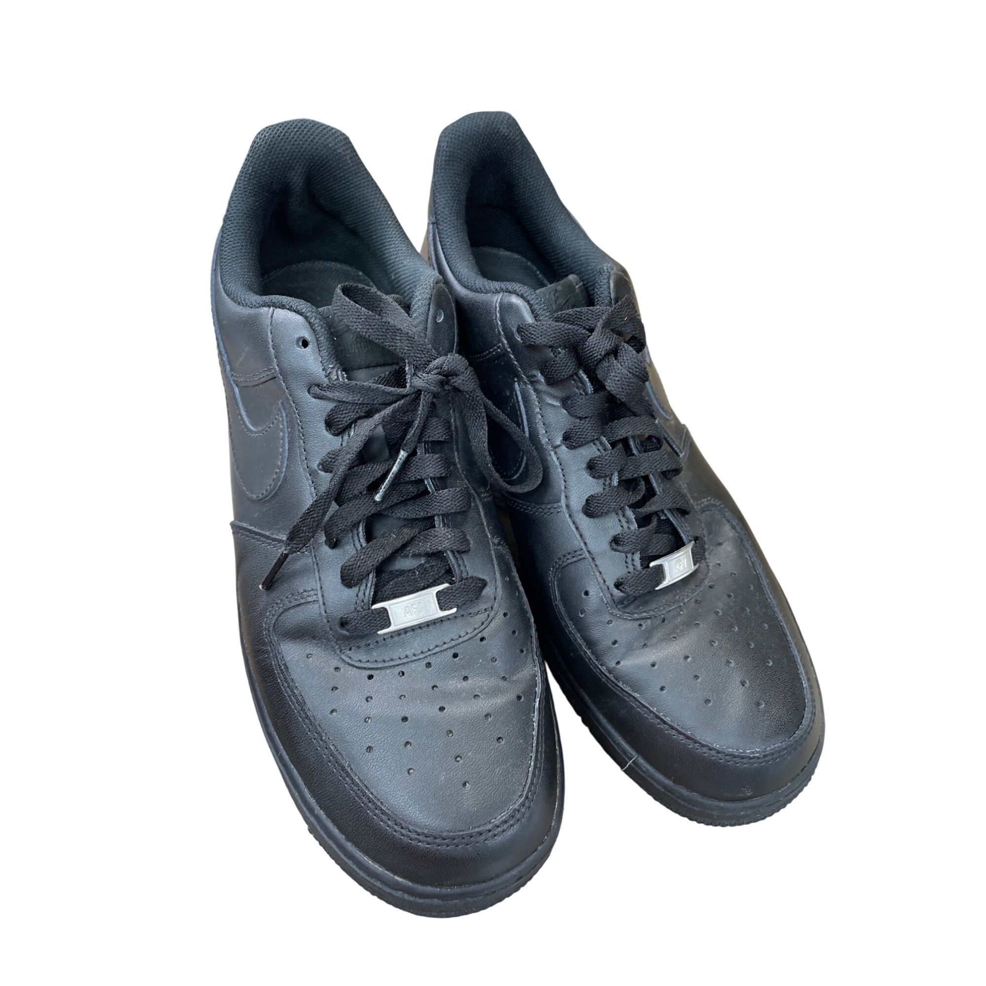 Nike Nike Air Force 1 Low Triple Black Leather Sneakers Mens Size Size US 11 / EU 44 - 16 Thumbnail