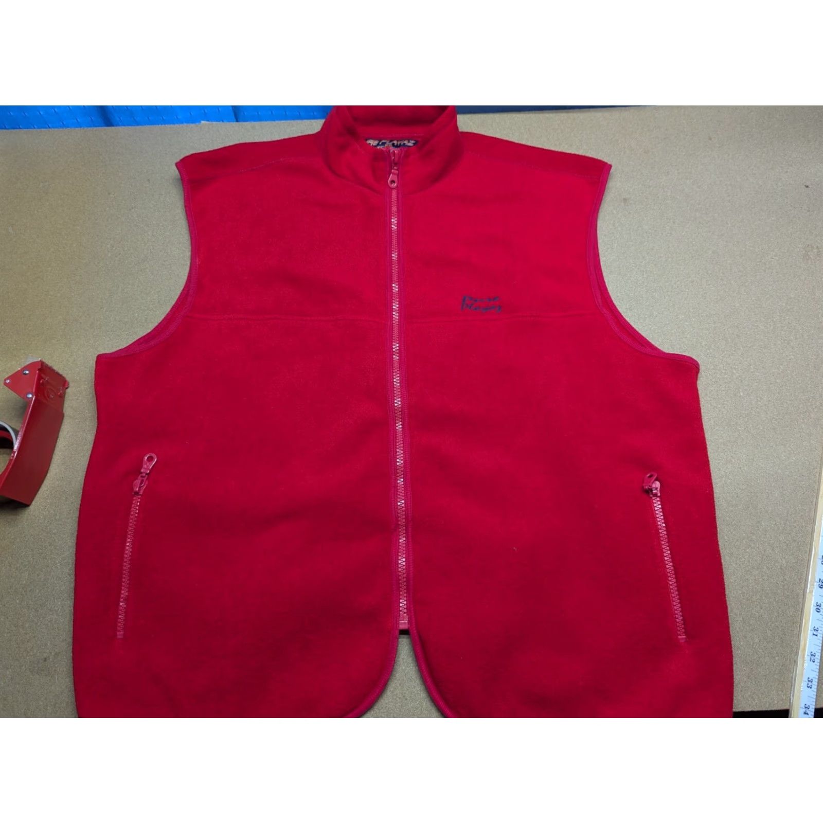 Vintage VINTAGE Pure Playaz Fleece Vest Jacket Mens XL Red Full Zip Gilet Shirt? Size US XL / EU 56 / 4 - 2 Thumbnail