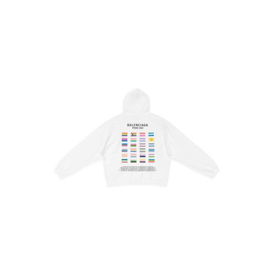 Balenciaga o1bcso1str0125 Pride 22 Hoodie Boxy Fit in White Size US M / EU 48-50 / 2 - 5 Thumbnail