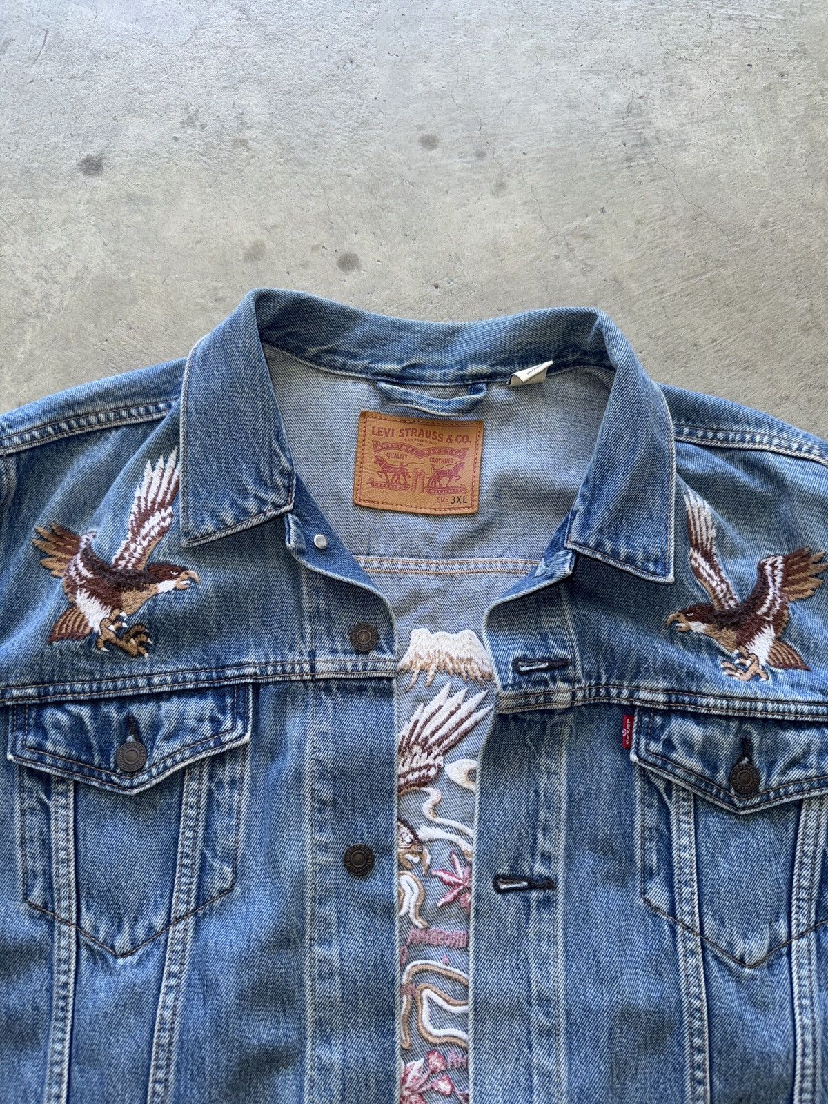 Levi's Levi’s Japan Embroidered Denim Jacket Size US XXL / EU 58 / 5 - 5 Thumbnail