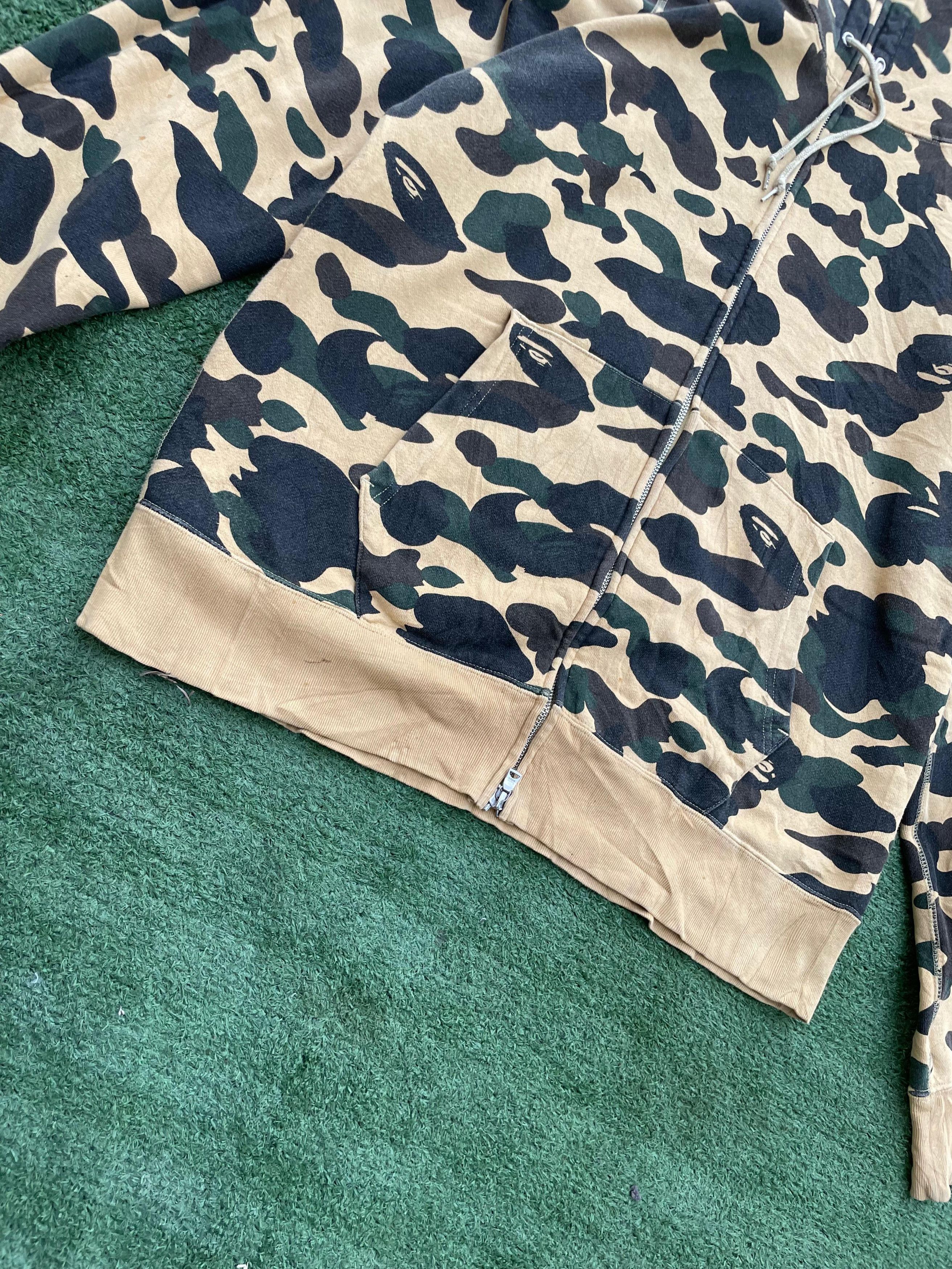 Bape Bape yellow camo zipper hoodie Size US XL / EU 56 / 4 - 2 Thumbnail