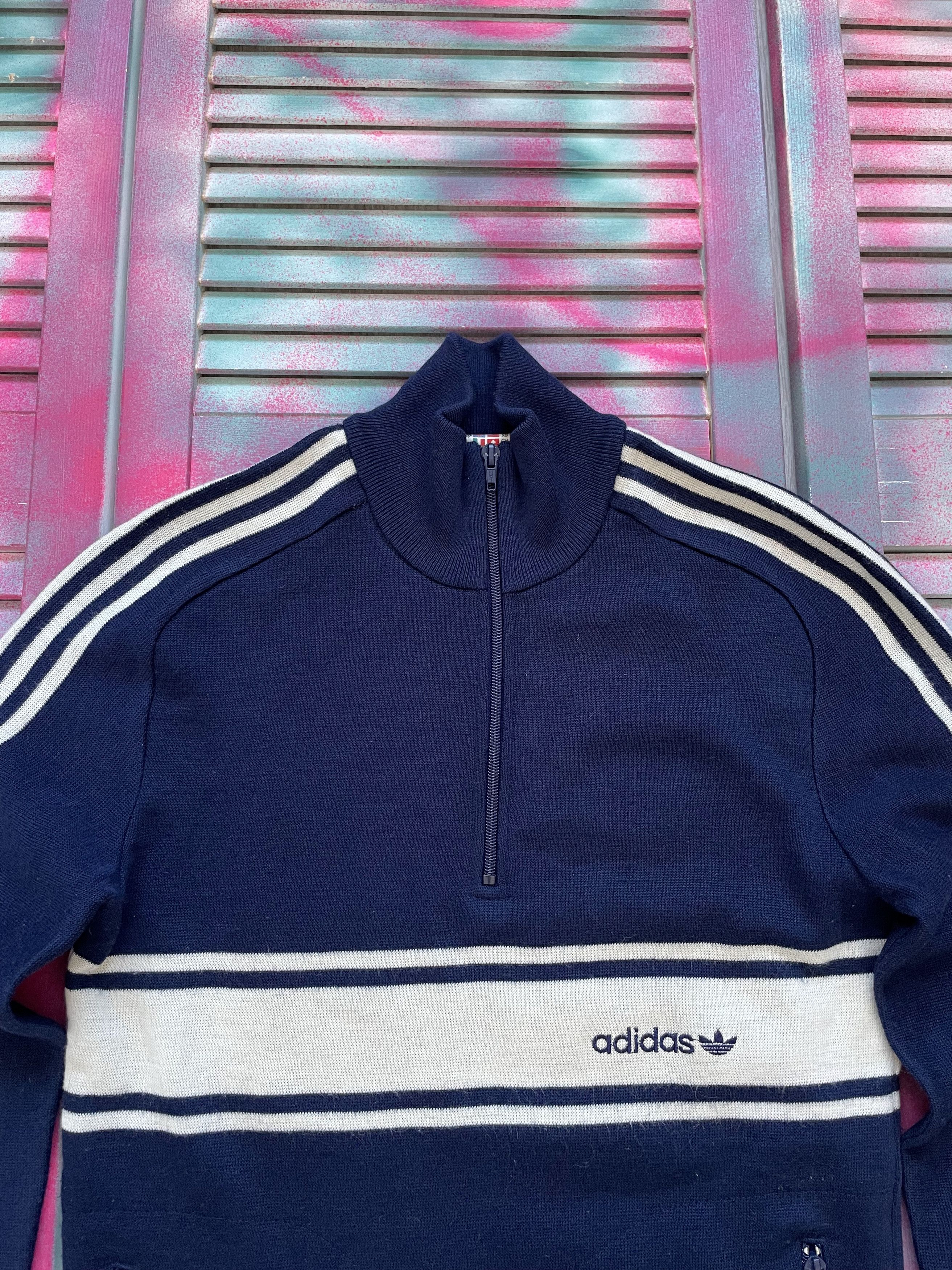 Adidas Very Rare Vintage Adidas 1/3 Zip Made in West Germany Size US S / EU 44-46 / 1 - 2 Thumbnail
