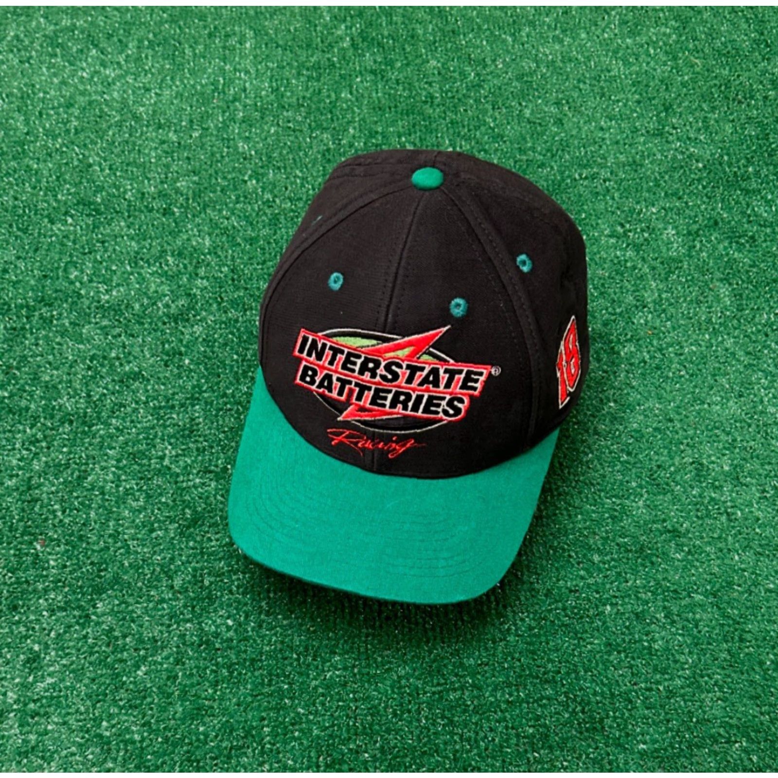 NASCAR VINTAGE Interstate Batteries Racing NASCAR VTG SnapBack Hat Adult Black Men One Size 90s Racing USA Sports Adjustable Hats Size ONE SIZE - 7 Thumbnail