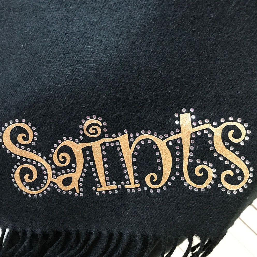 Other Saints Black Gold Women Scarf 70” Size ONE SIZE - 2 Thumbnail