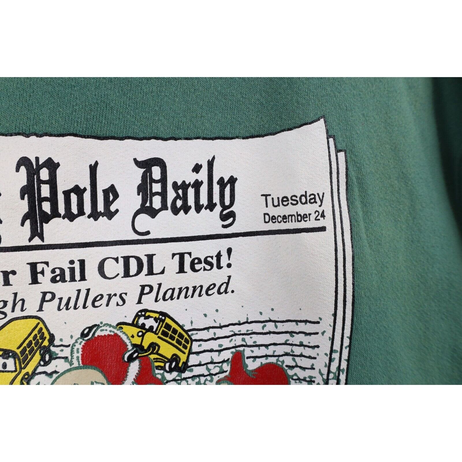 Vintage Vintage 90s Streetwear Faded Christmas Santa Sweatshirt Size US L / EU 52-54 / 3 - 6 Thumbnail
