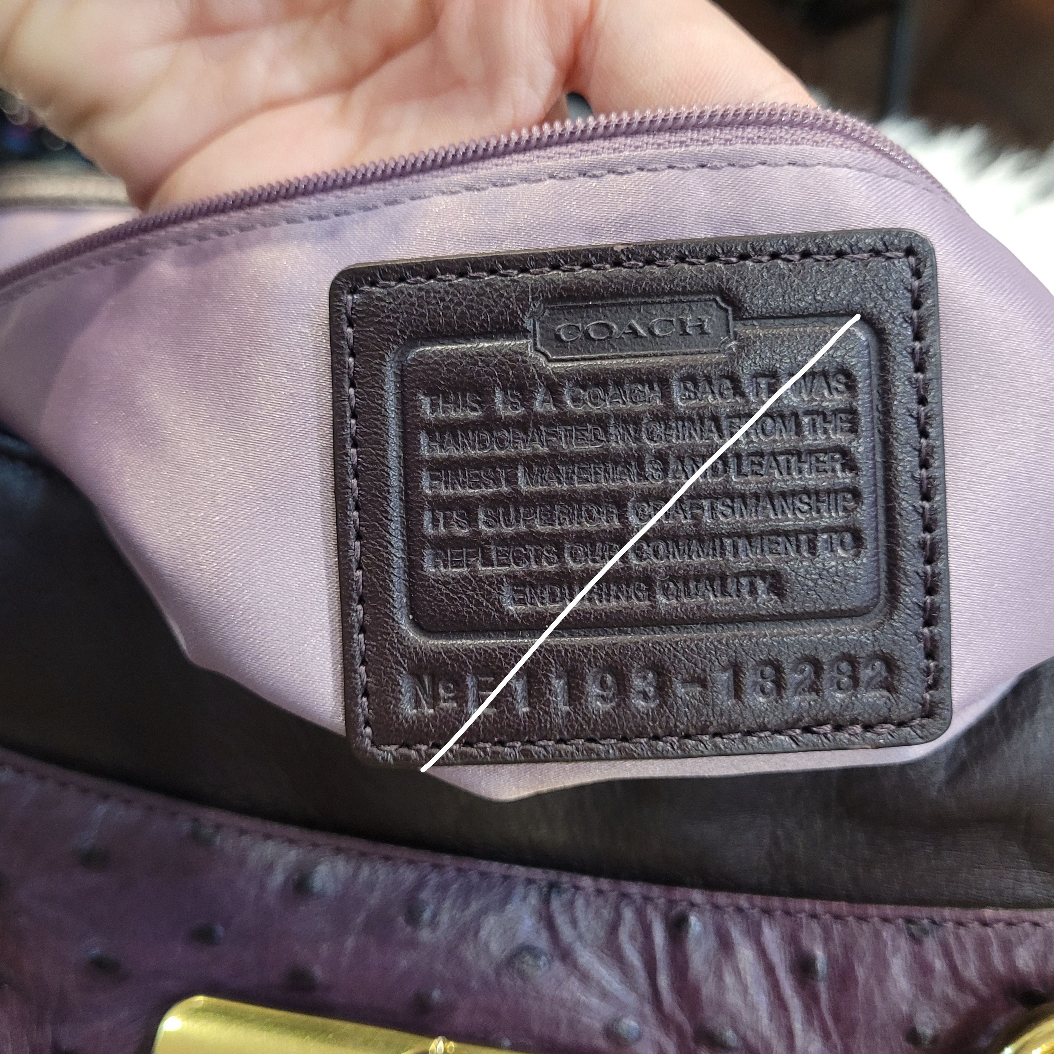 Coach Coach Kristin Spectator Ostrich Embossed Leather Satchel Size ONE SIZE - 11 Thumbnail
