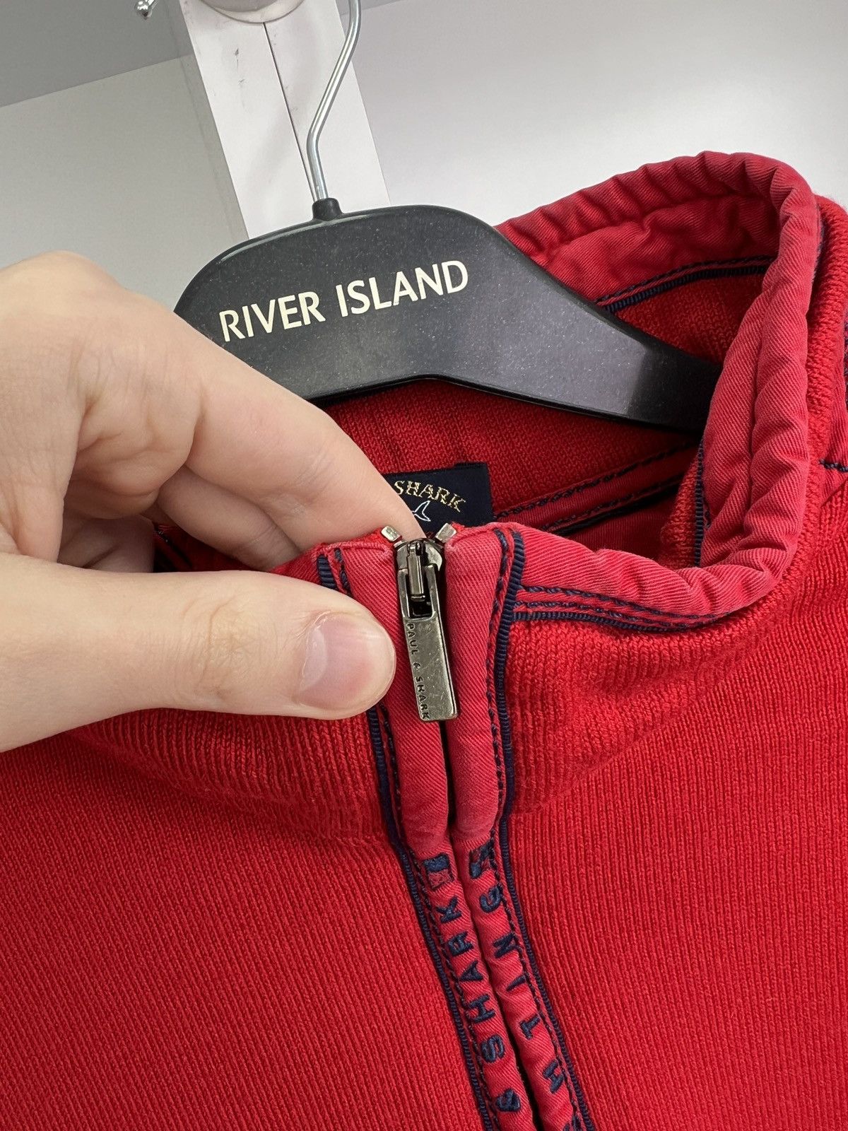 Paul & Shark × Vintage Vintage Paul Shark Red Knit 1/3 Zip Sweater Size US XXL / EU 58 / 5 - 9 Thumbnail