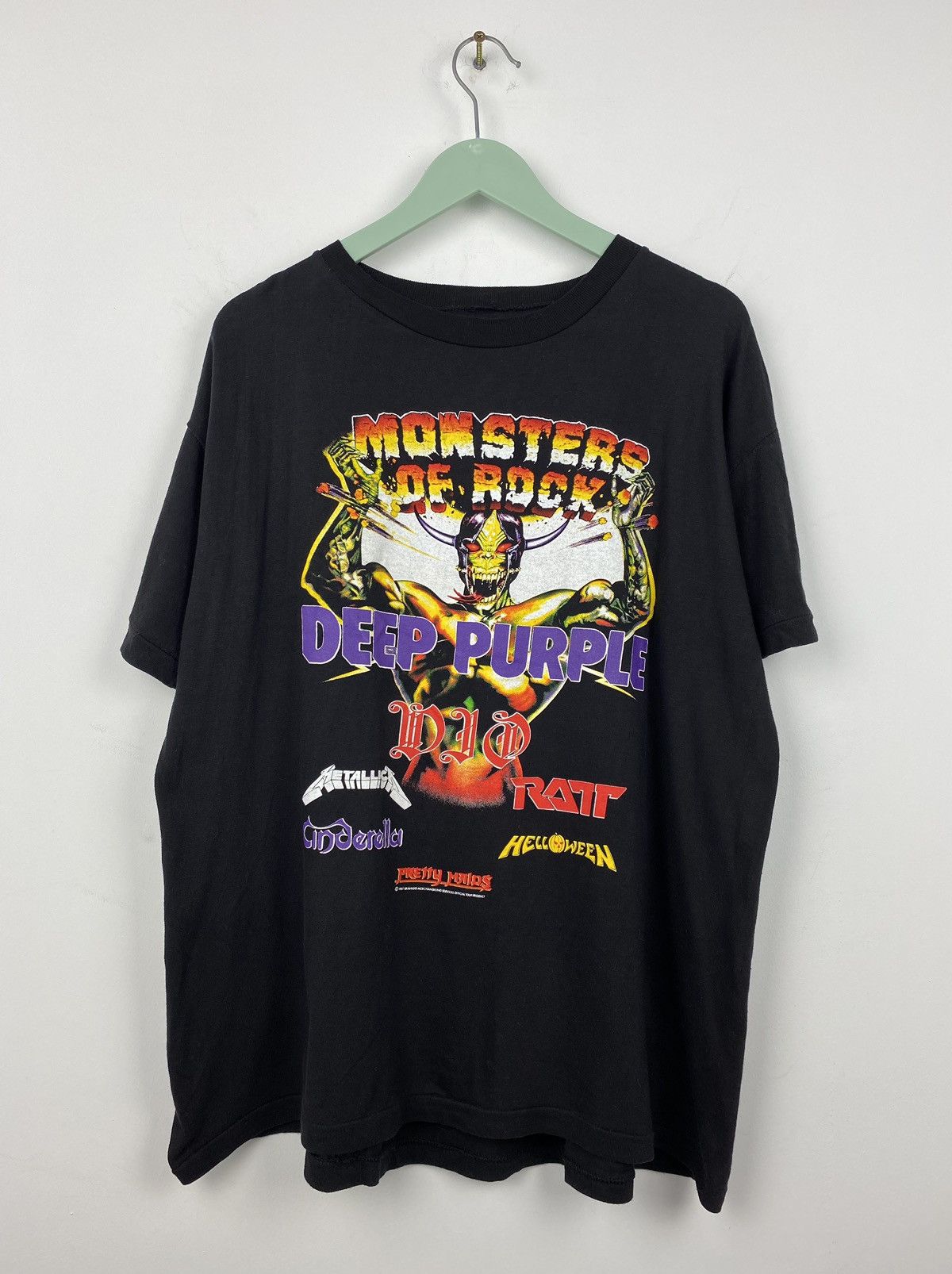 Band Tees Vintage Monsters of Rock Deep Purple 1987 Shirt DIO Ozzy Size US L / EU 52-54 / 3 - 1 Thumbnail
