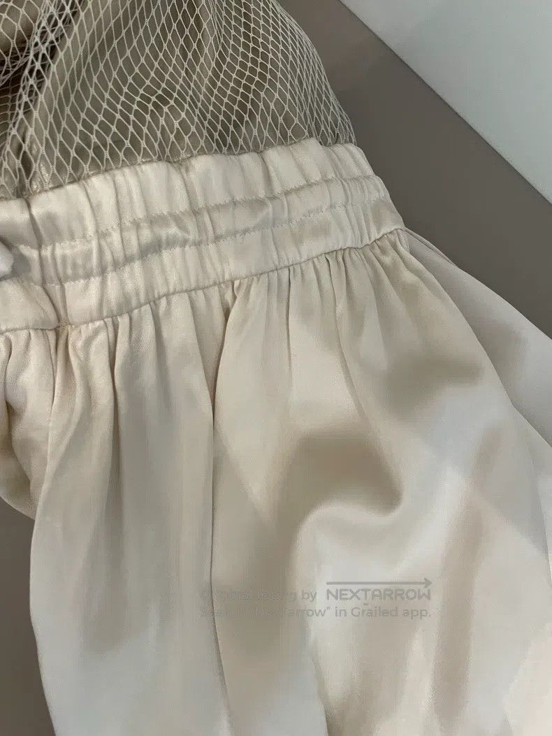 Brunello Cucinelli Brunello Cucinelli Champagne Gold Beige Nylon Dress Size M / US 6-8 / IT 42-44 - 3 Thumbnail